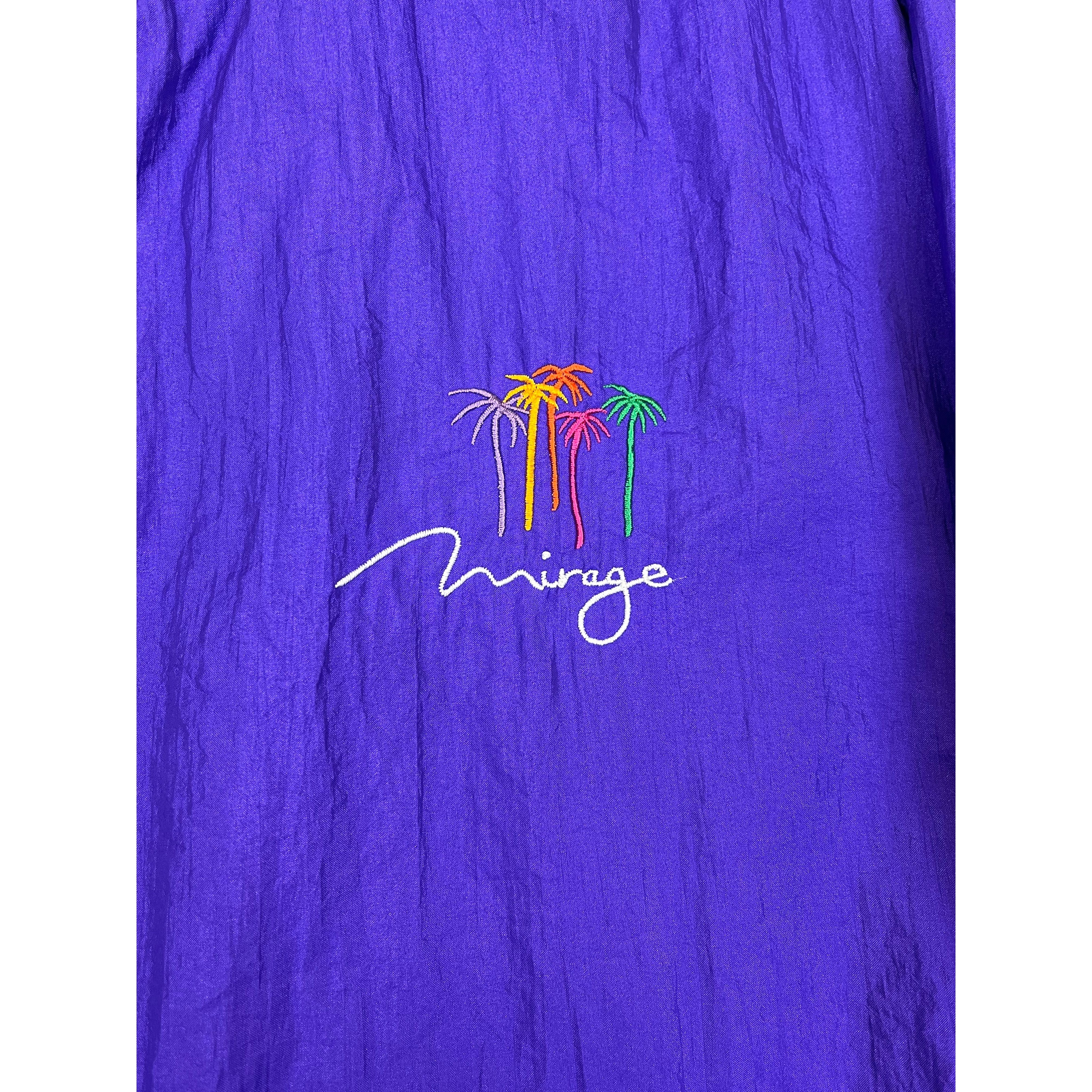 272624 (90s) Mirage Las Vegas Hotel Neon Purple Bomber Jacket