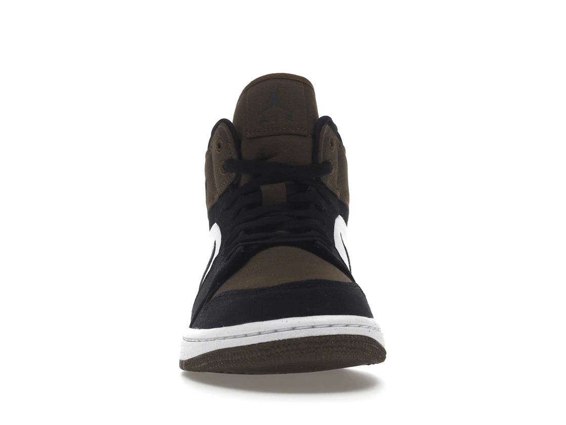 627851 Wmns Air Jordan 1 Mid SE 'Olive Toe'