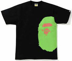 703017 A Bathing Ape Neon Side Big Ape Head Tee 'Black'