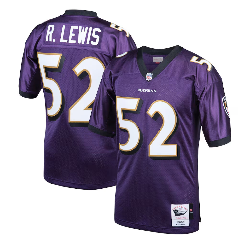SP14606 Ray Lewis Baltimore Ravens 2000 Mitchell & Ness Authentic Throwback Jersey - Purple