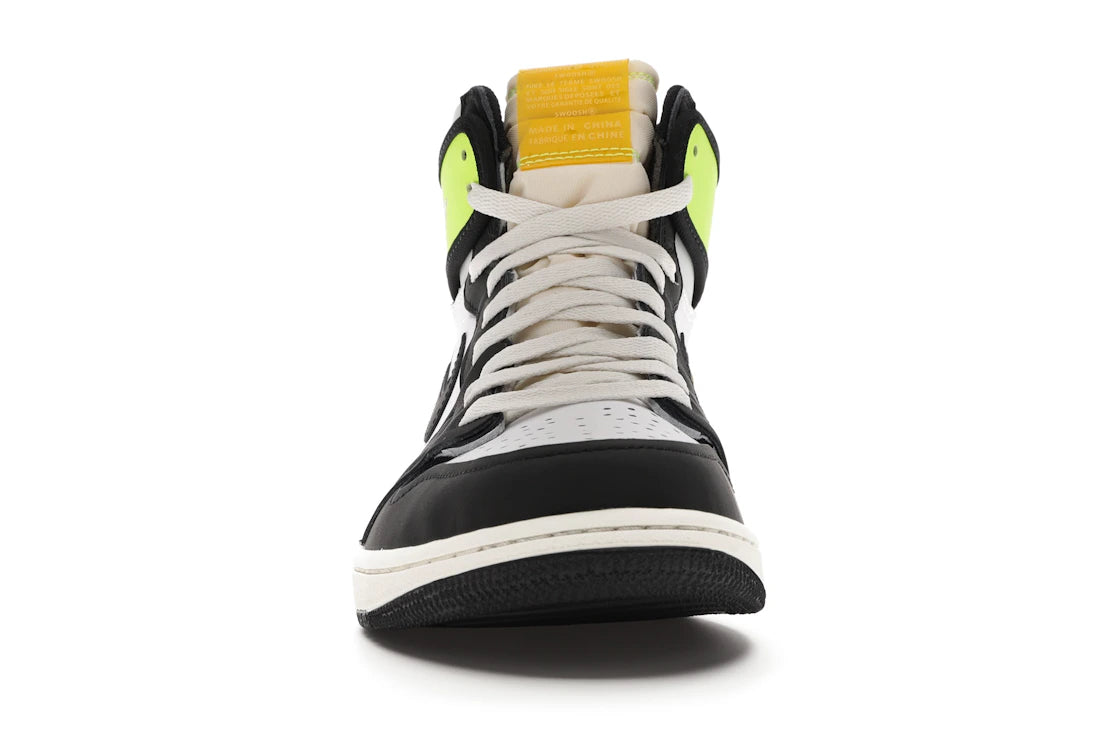 646063 Jordan 1 Retro High White Black Volt University Gold