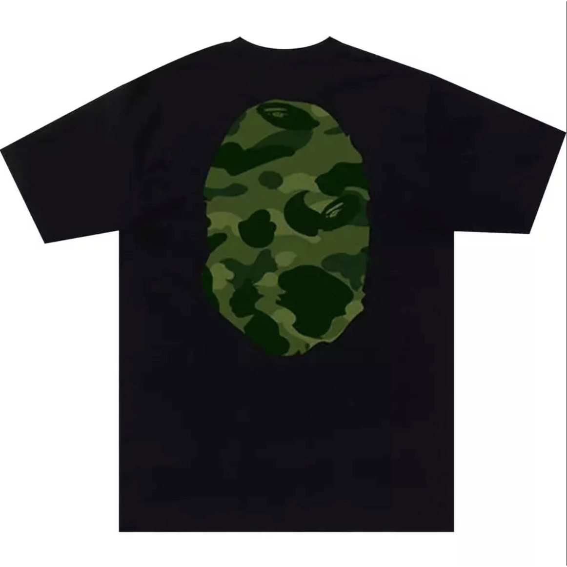 278597 BAPE Color Camo Big Ape Head Tee 'Black/Green'