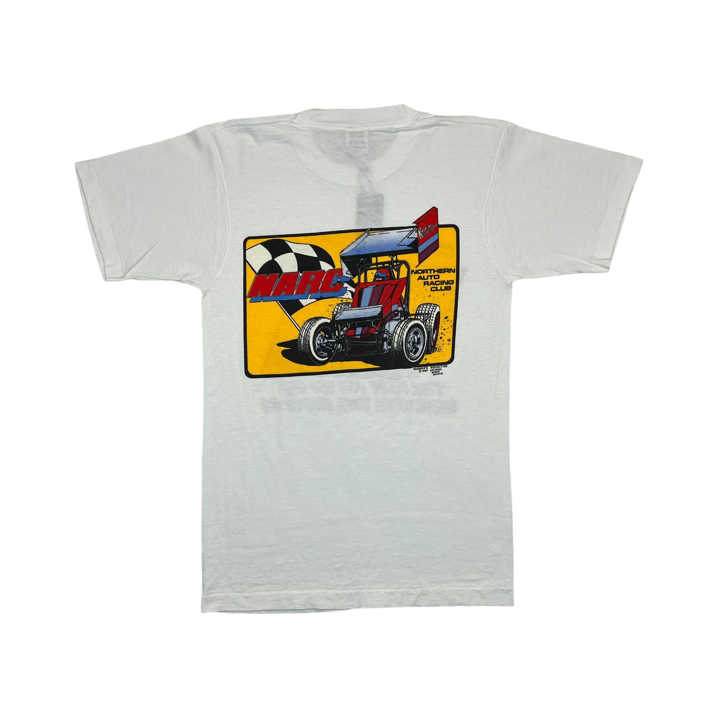 268892 (1986) Dirt Track Racing The Most Fun.. With Your Pants On White T-Shirt