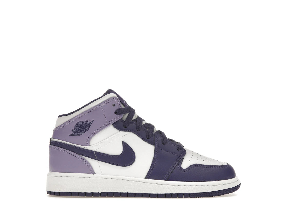 274528 Jordan 1 Mid White Sky J Purple (GS)