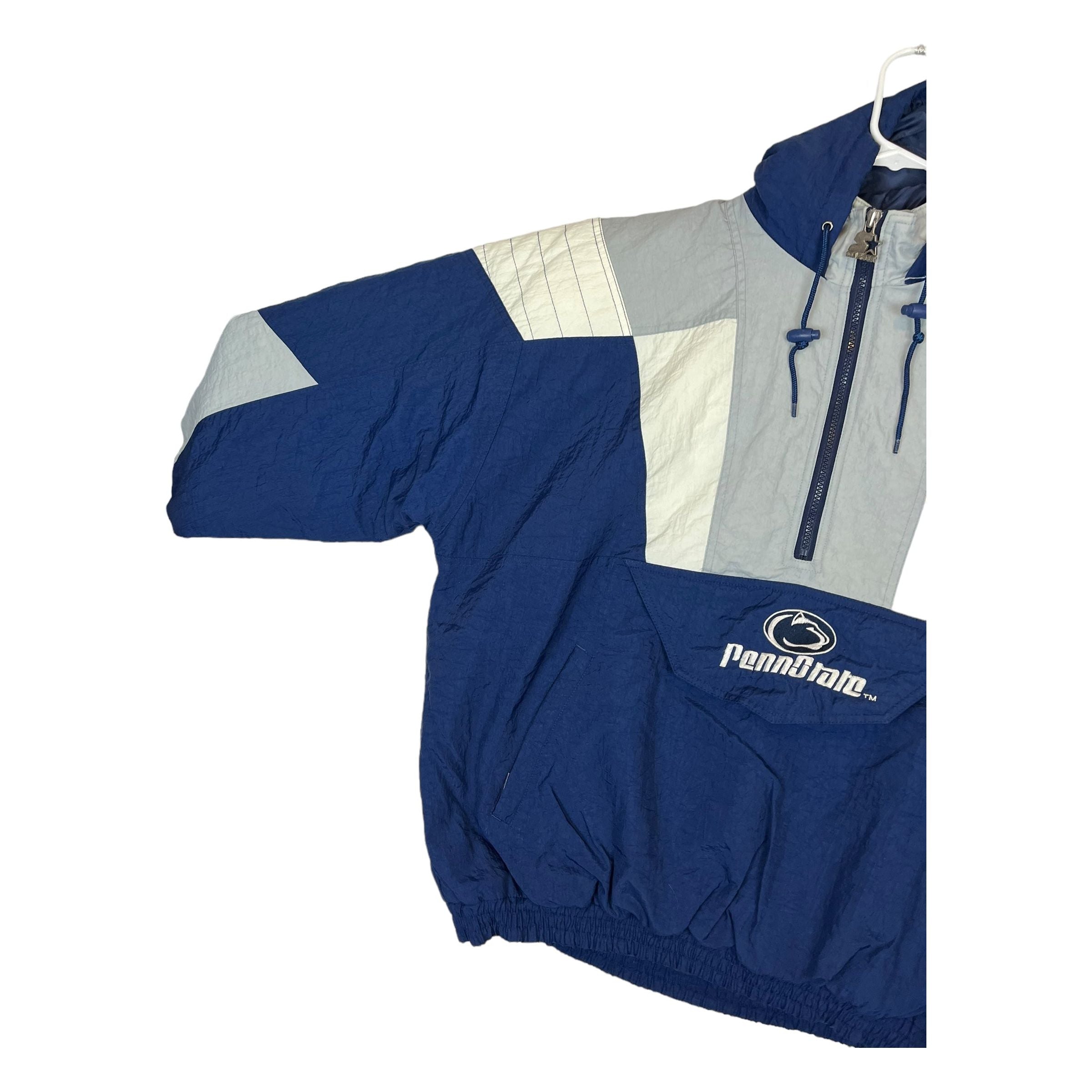 264721 (90s) Penn State University 1/4 Zip Pouch Starter Jacket