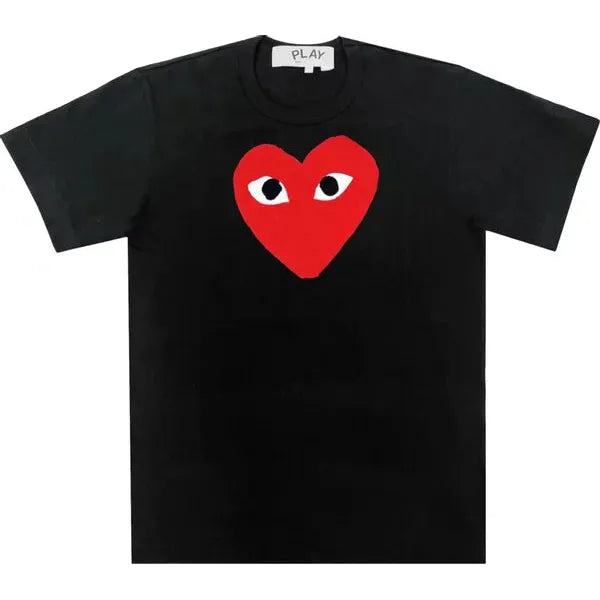 SP11 Comme Des Garcons Play heart-print T-Shirt Black