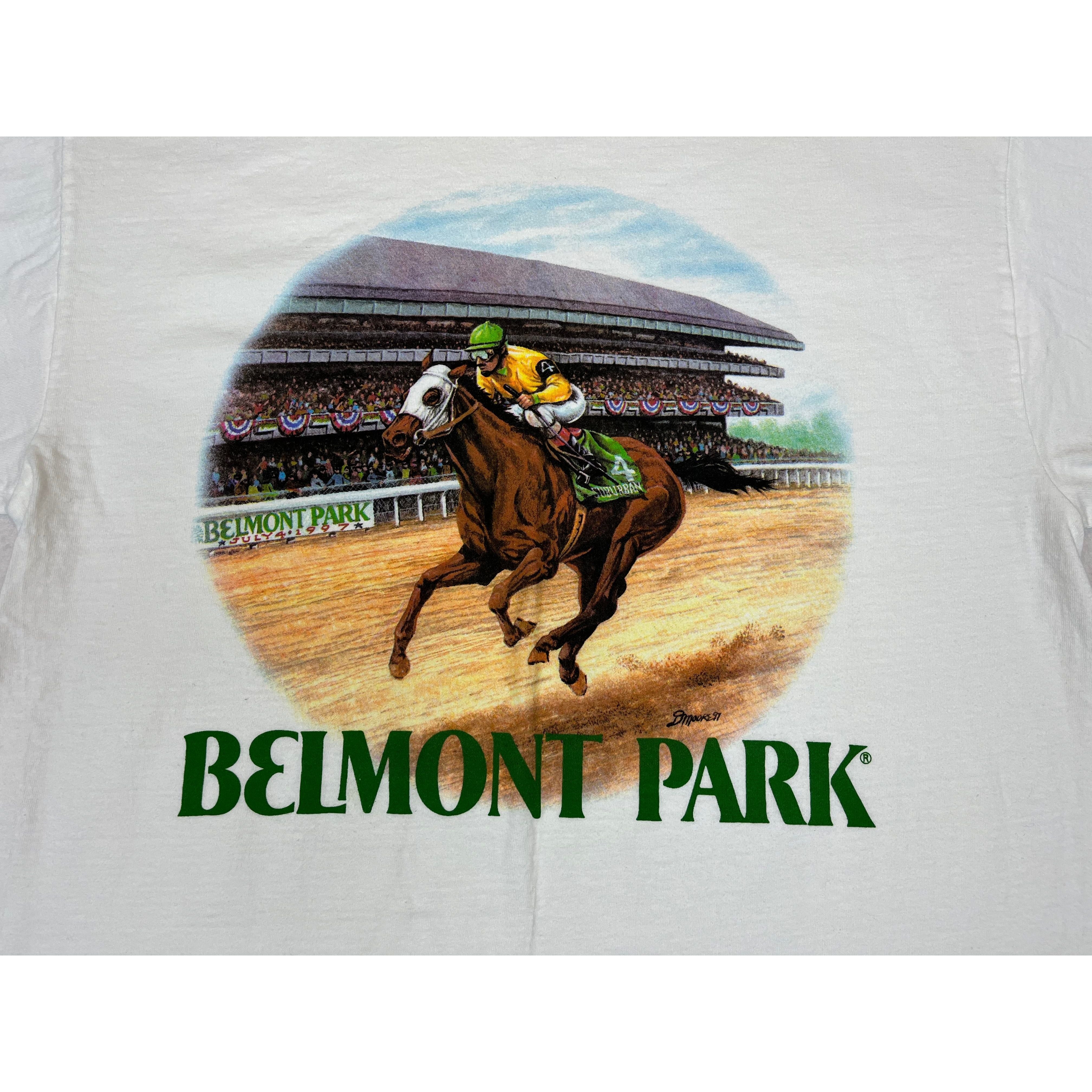 256527 (1997) Belmont Park New York Horse Racing T-Shirt