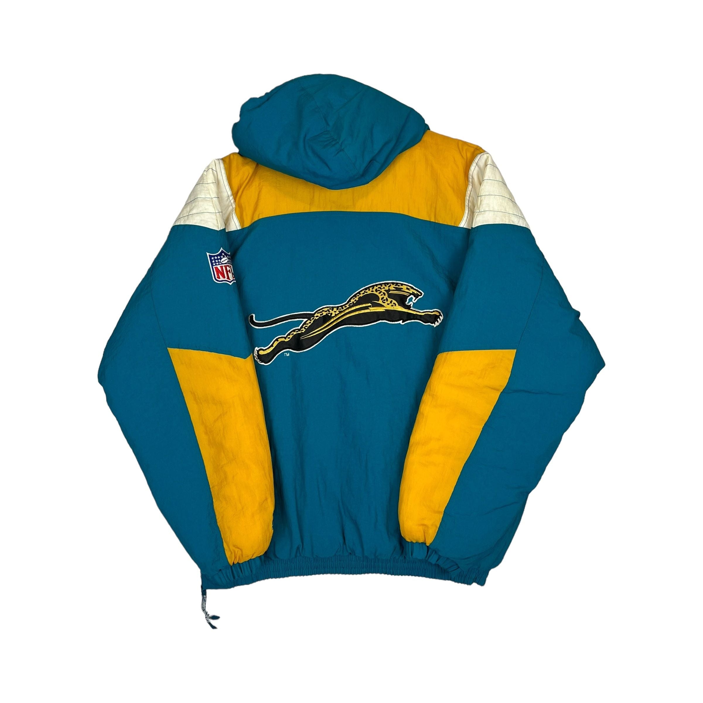 265207 (90s) Jacksonville Jaguars NFL 'Banned Logo' Starter Puffer Jacket