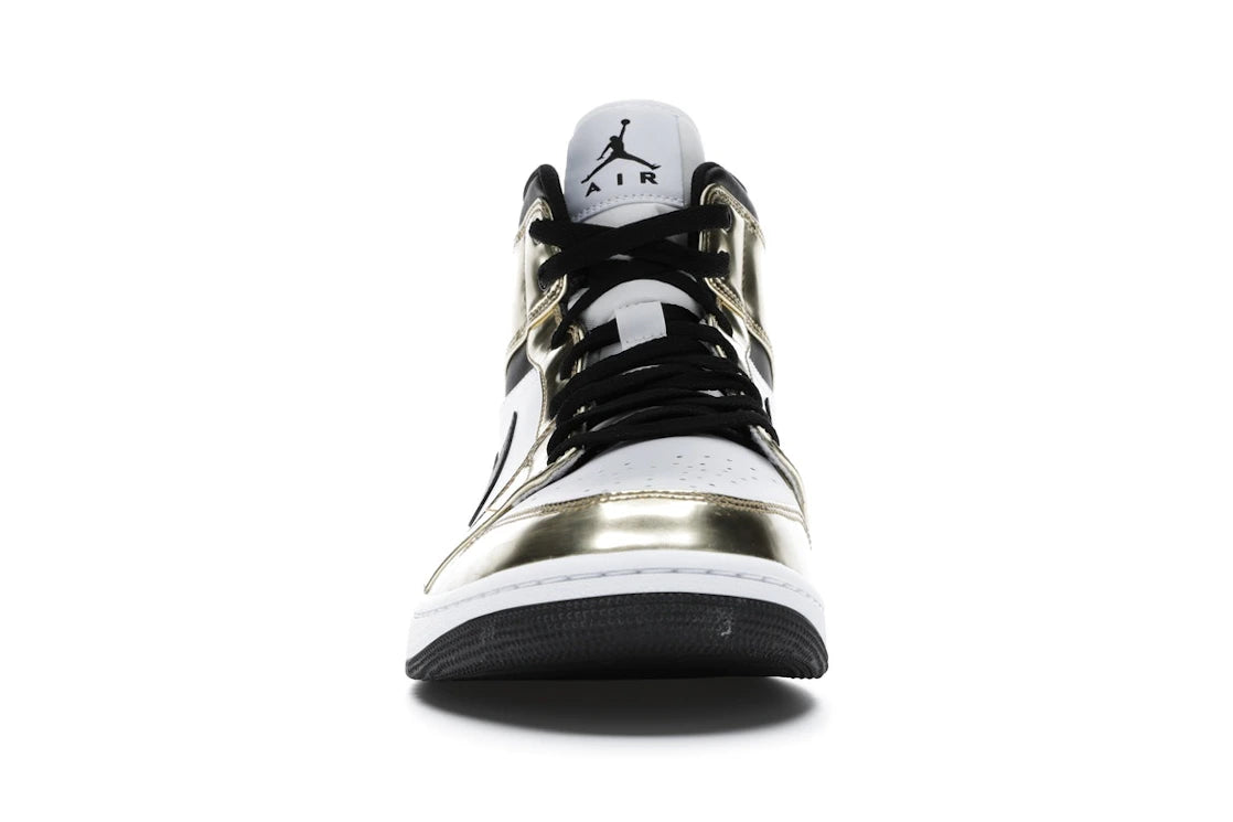 529316 Jordan 1 Mid Metallic Gold Black White
