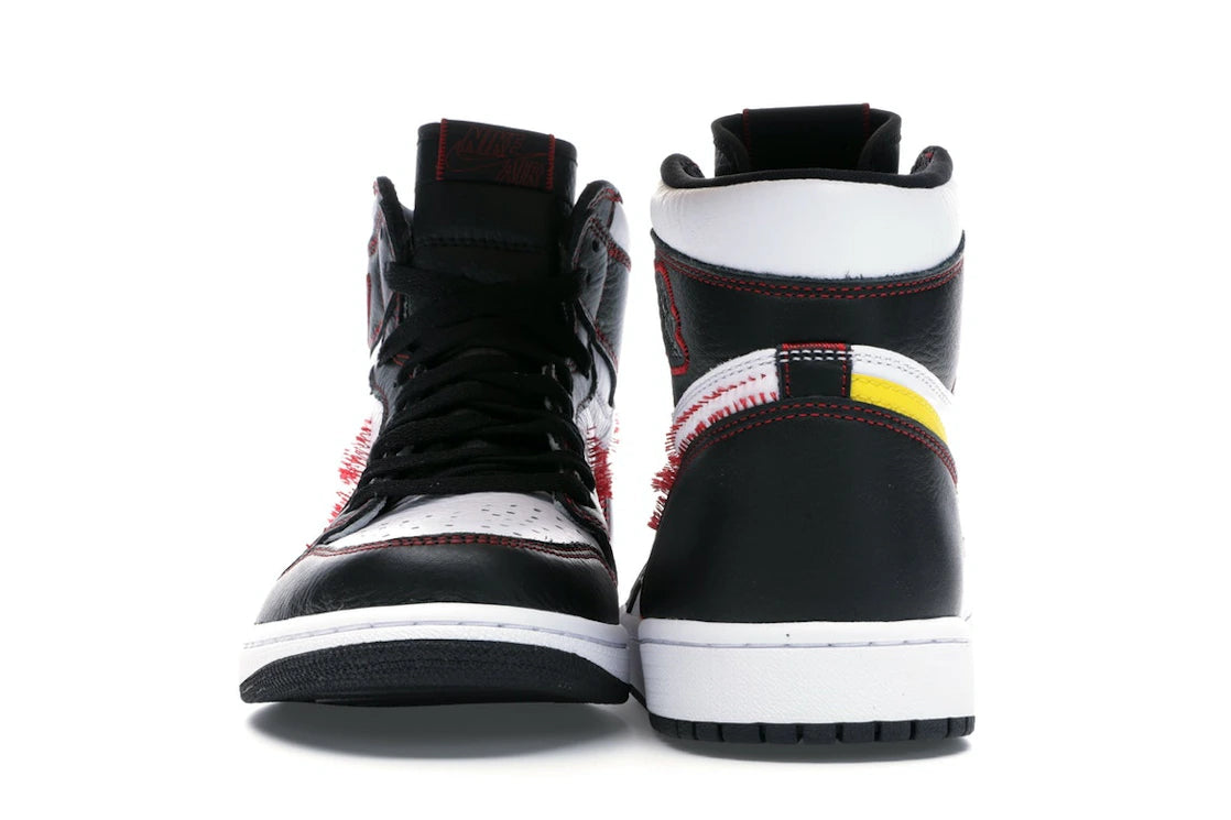442265 Jordan 1 Retro High Defiant White Black Gym Red