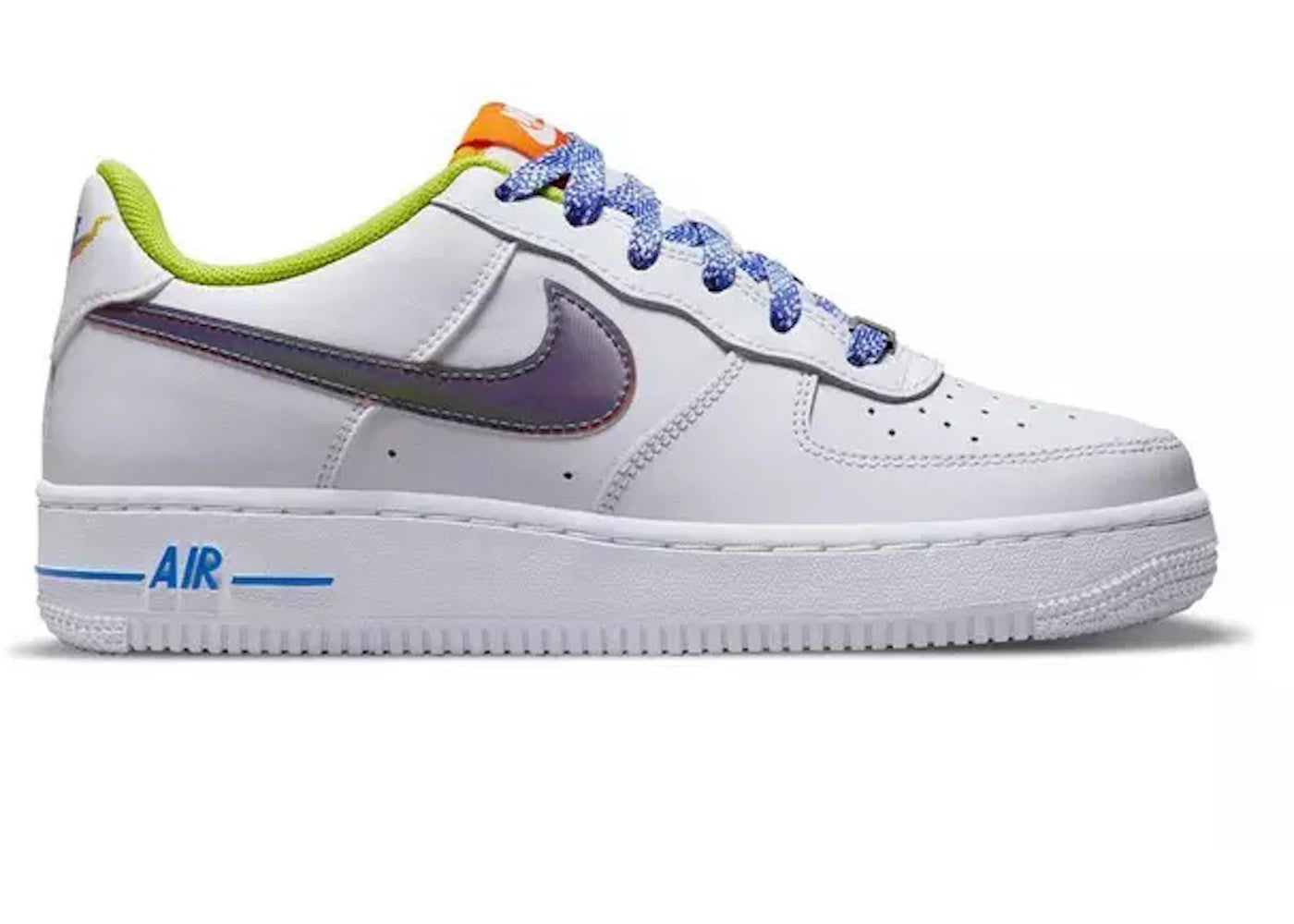 611117 Nike Air Force 1 Low LV8 White Magma Orange (GS)