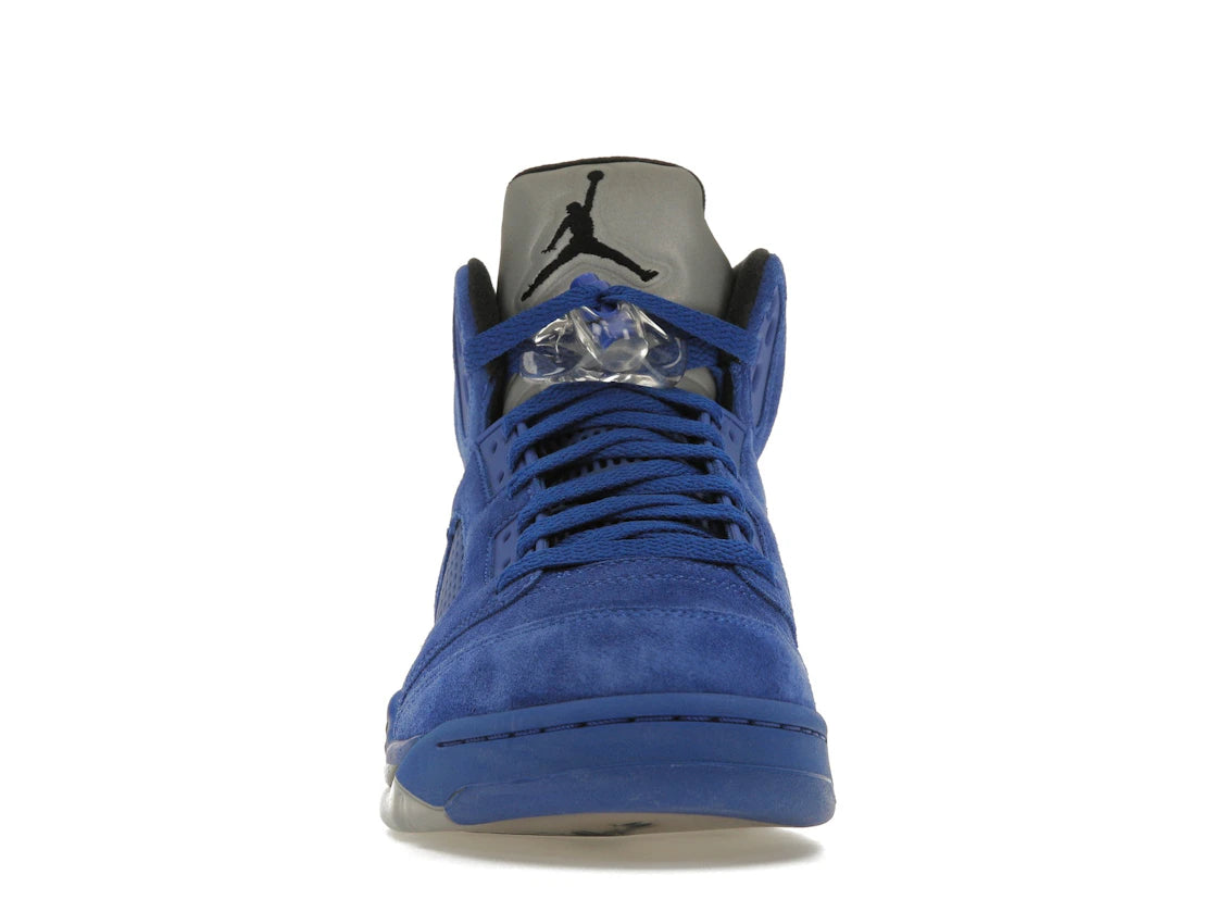 672110 Air Jordan 5 Retro Blue Suede