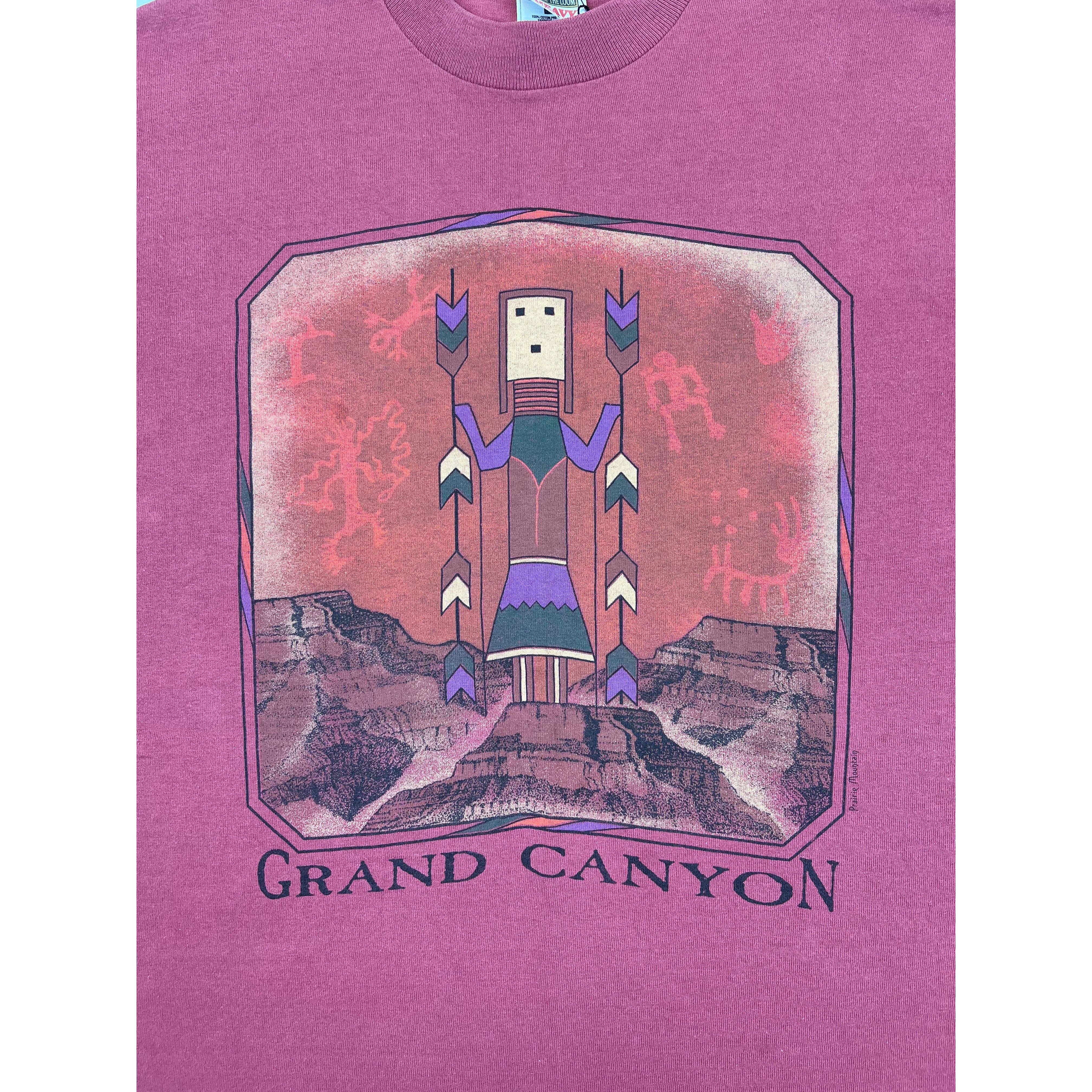 272761 (90s) Grand Canyon Native American Tribal Art T-Shirt