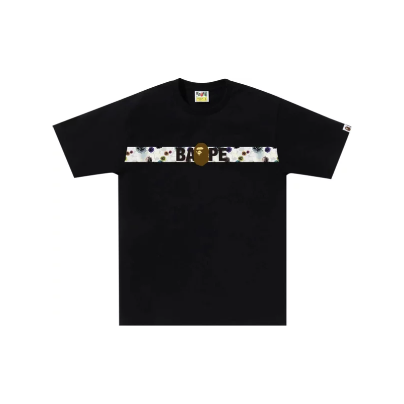 256785 BAPE Floral Camo Tape Tee 'Black'