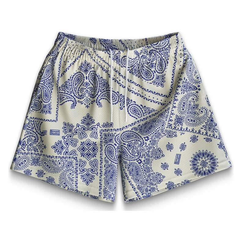 257537 Bravest Studios Porcelain Shorts 'White/Blue'