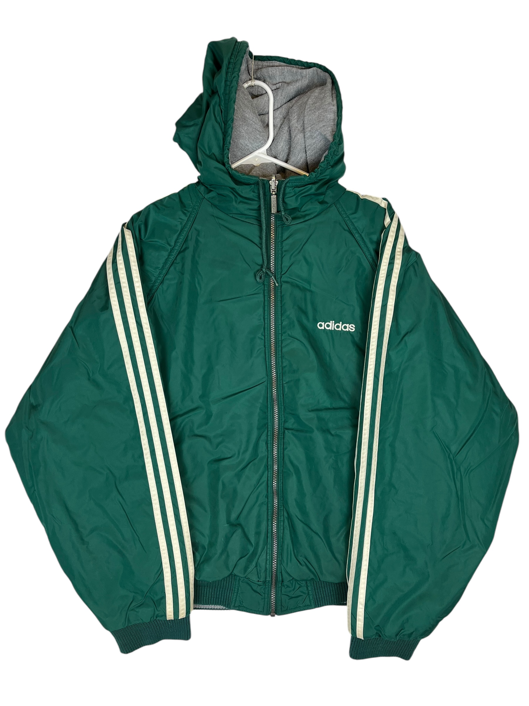 374771 (90s) Adidas Green Full Zip Reversible Jacket