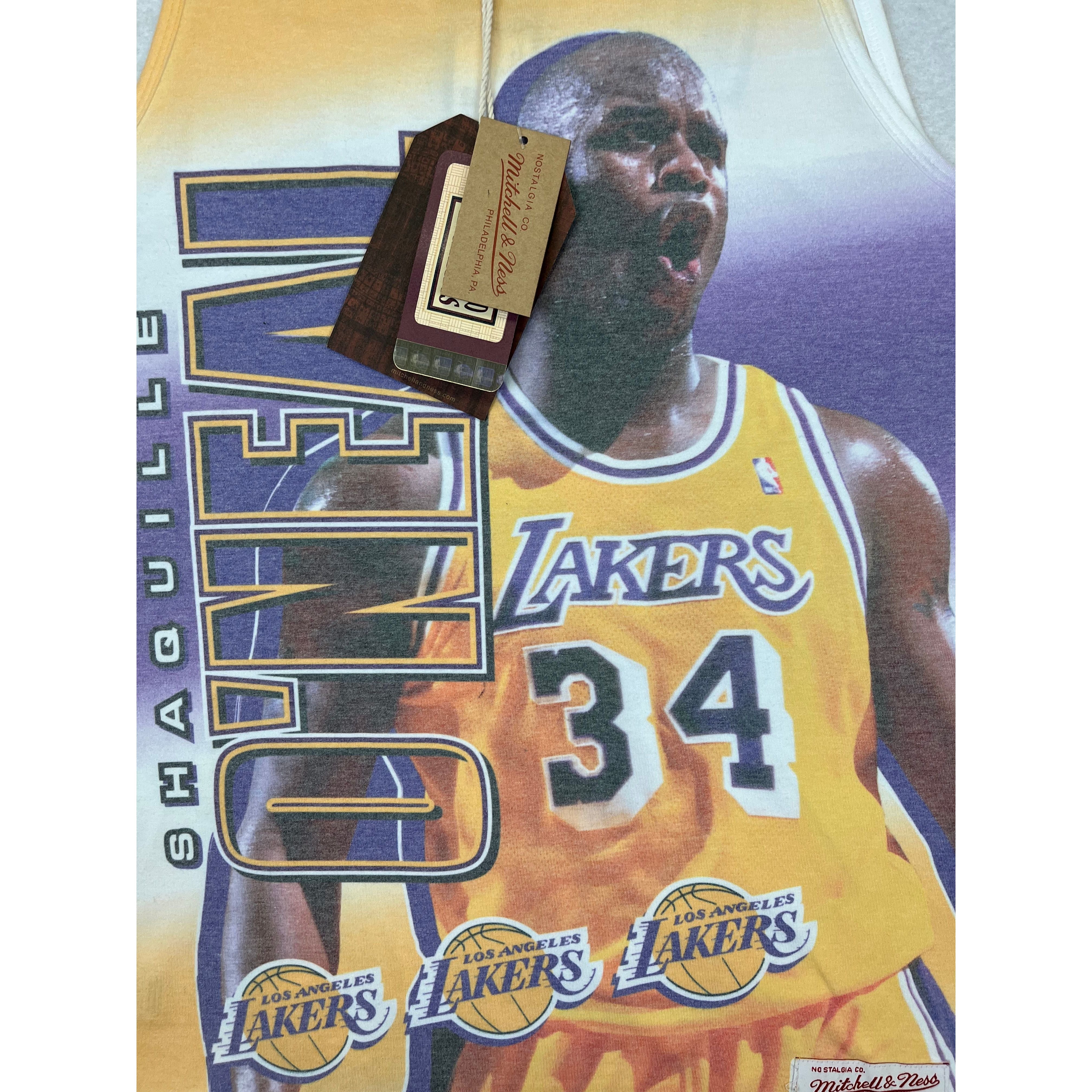 272937 (modern) ShaQuille O'Neal Mitchell & Ness Lakers Big Print Tank Top (M)