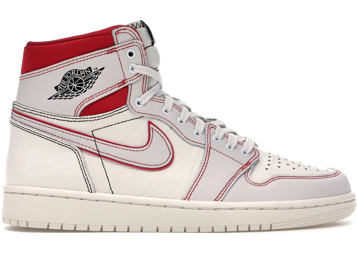826167 Jordan 1 Retro High Phantom Gym Red