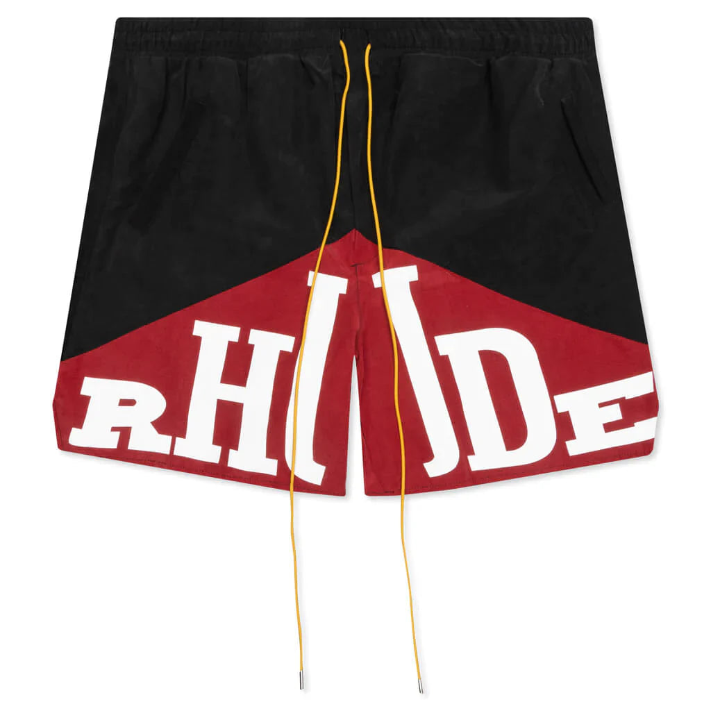 350159 Rhude Yachting Shorts 'Black/Red'