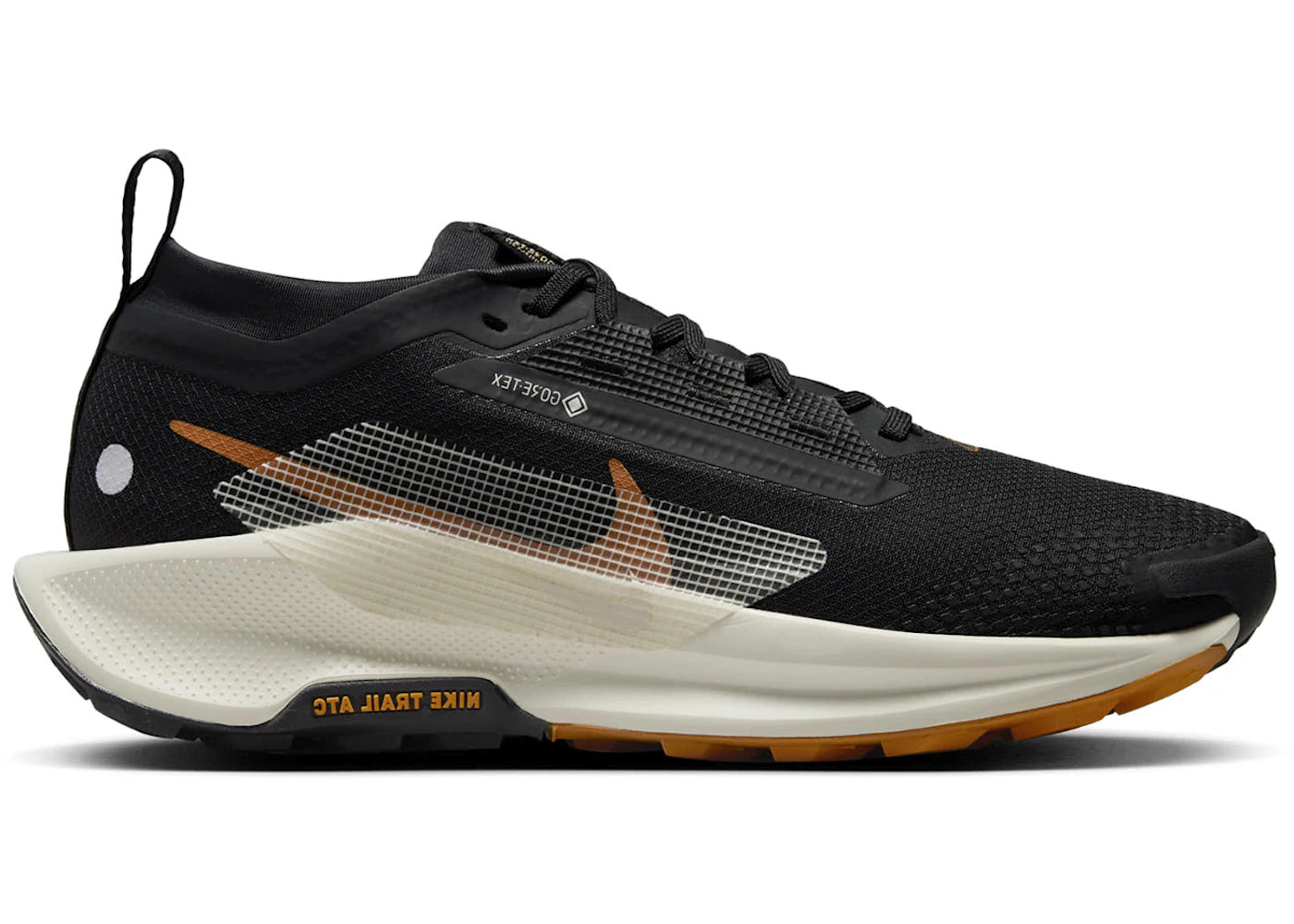 704891 Nike Pegasus Trail 5 Gore-Tex Off Noir Black Monarch Pale Ivory (Women's)