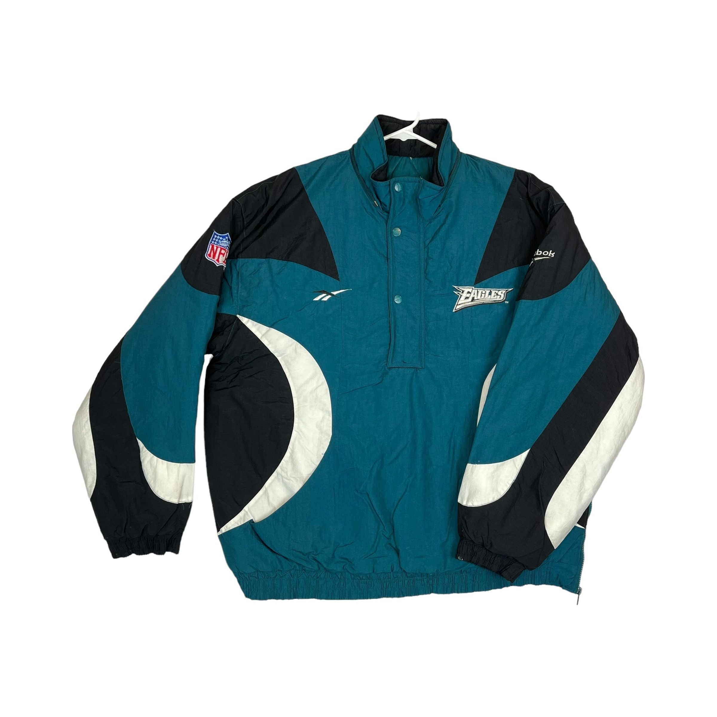 337840 (90s) Philadelphia Eagles Reebok NFL Pro Line Puffer Jacket