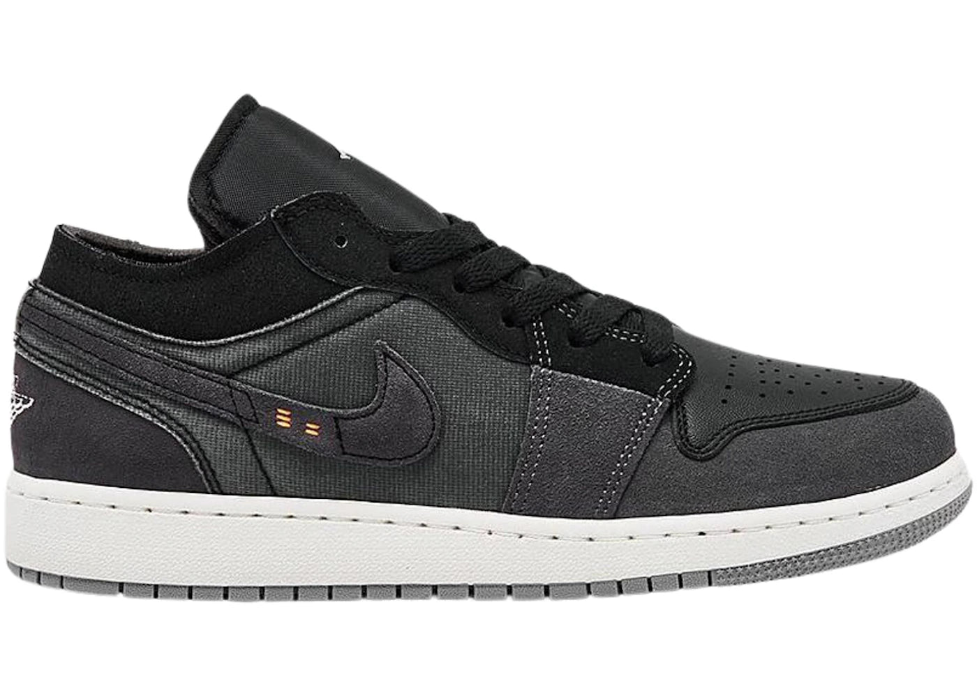 594833 Air Jordan 1 Low SE Craft GS 'Inside Out - Black'
