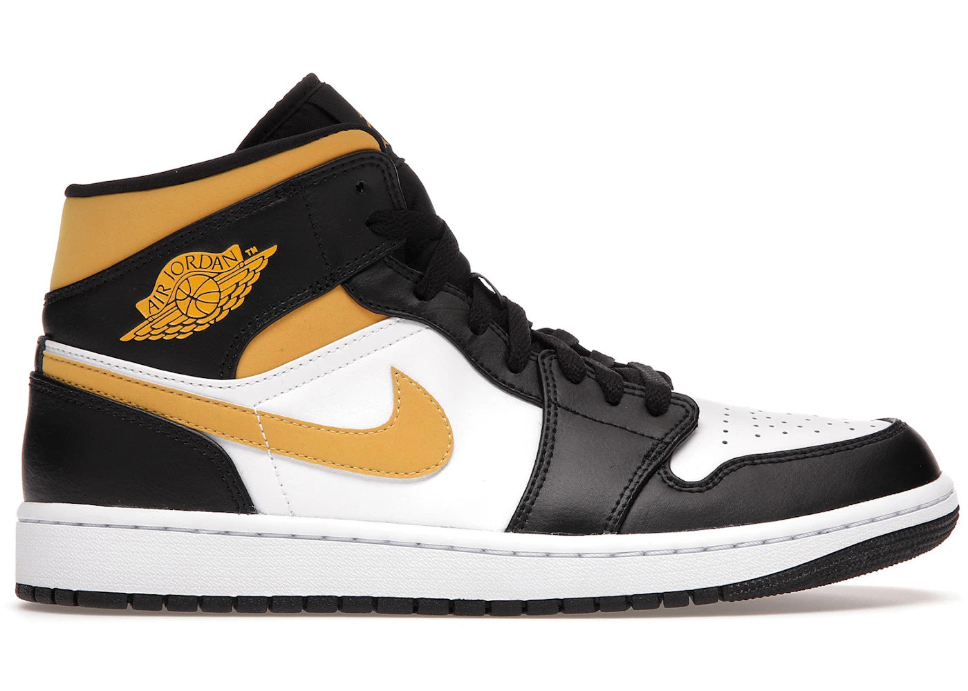 467883 Jordan 1 Mid White Pollen Black