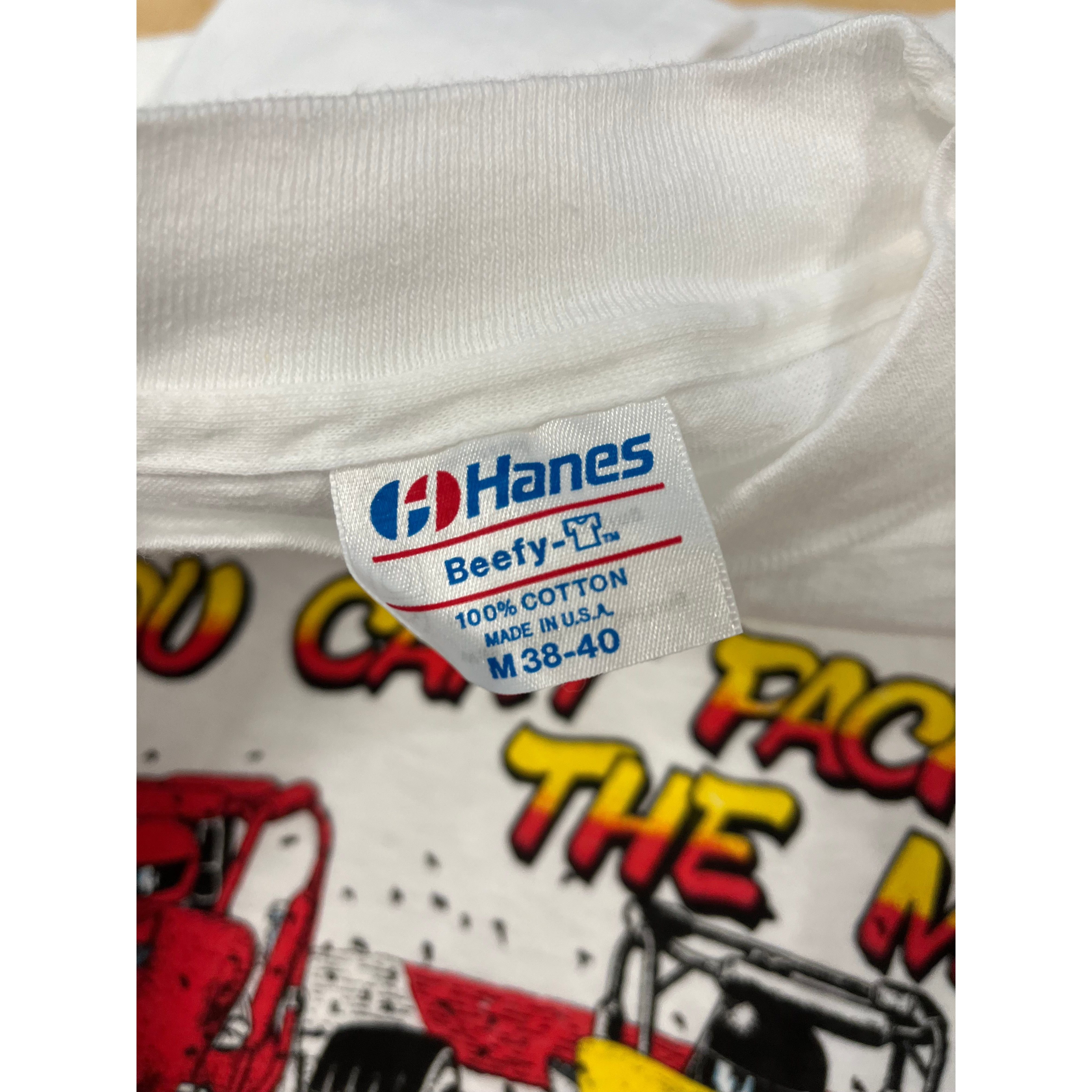 268911 (80s) Sprint Car Dirt Track Mail Racing Pun White T-Shirt m