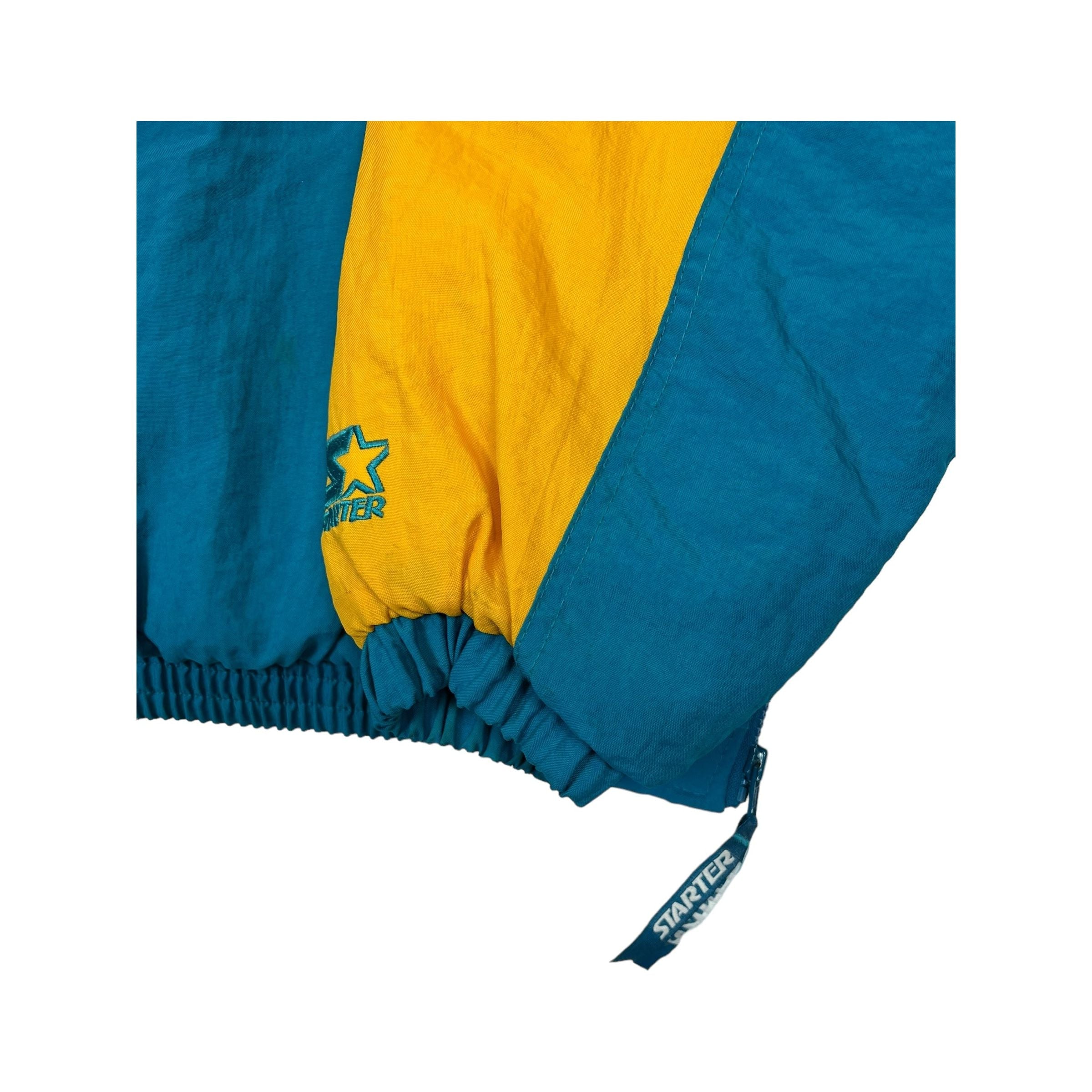 265207 (90s) Jacksonville Jaguars NFL 'Banned Logo' Starter Puffer Jacket