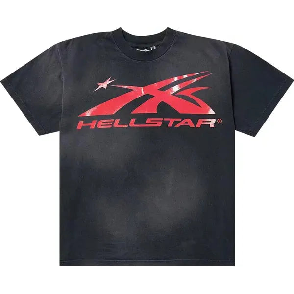 699026 Hellstar Gel Sport Logo T-Shirt 'Black/Red'