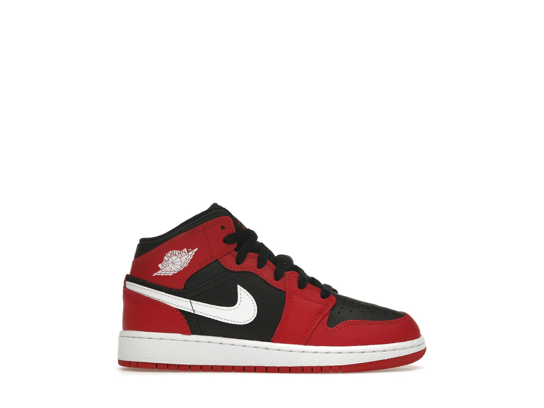 698898 Jordan 1 Mid Gym Red Black White (GS)