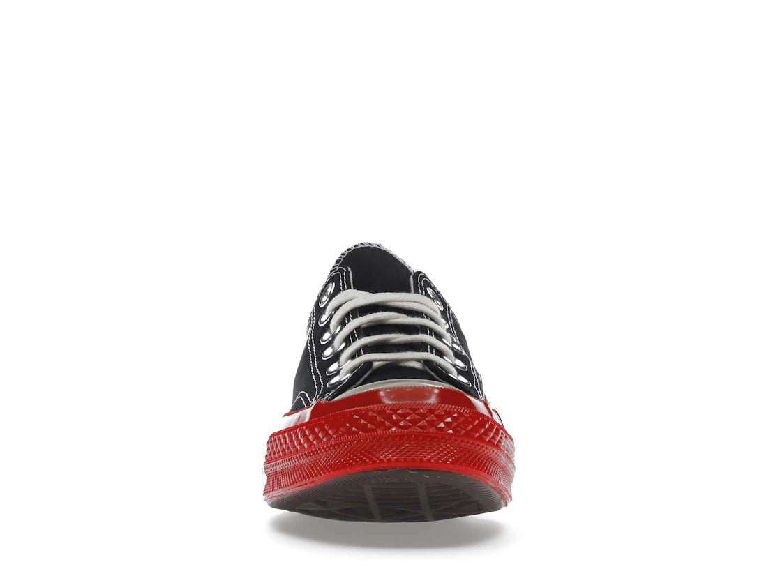 588835 Comme des Garcons PLAY Converse Chuck Taylor All Star 70 Ox Black Red Midsole