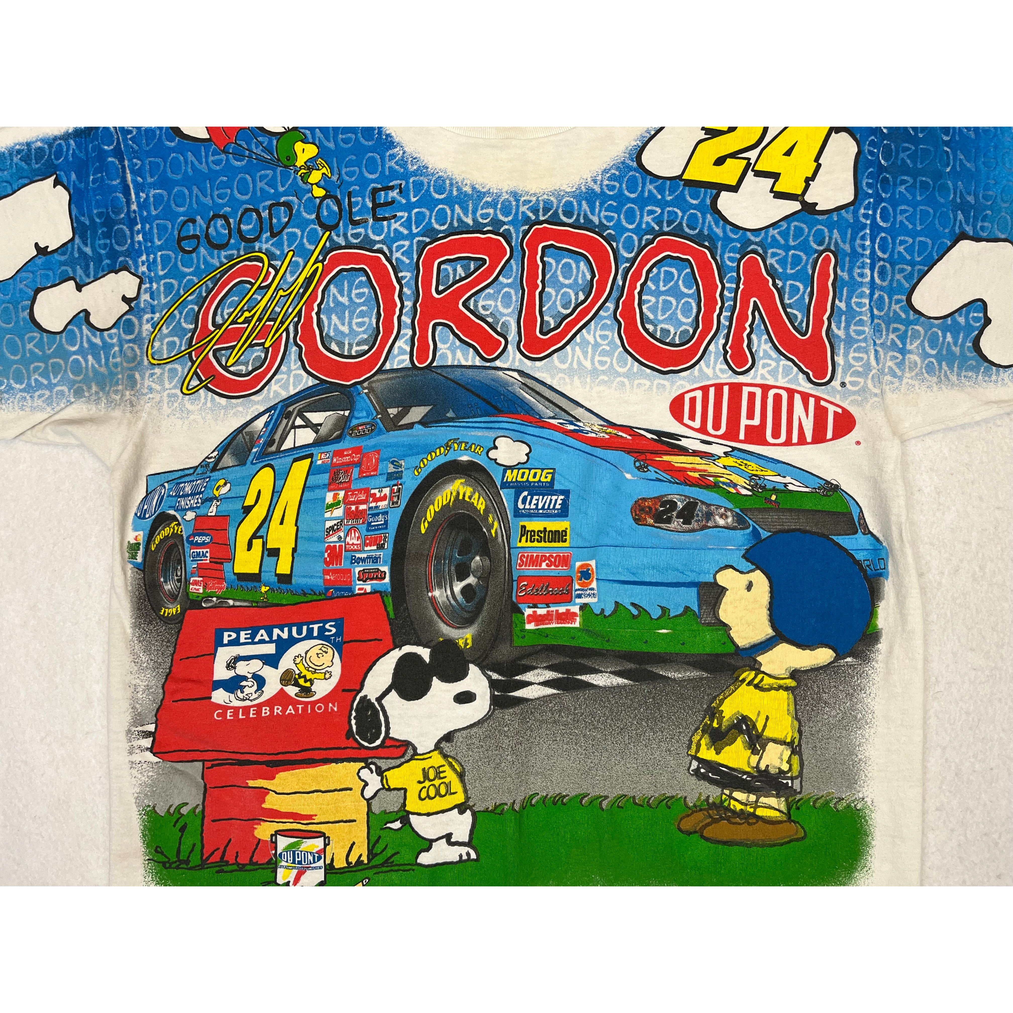 262215 (2000) Jeff Gordon x Charlie Brown Nascar All Over Print T-Shirt