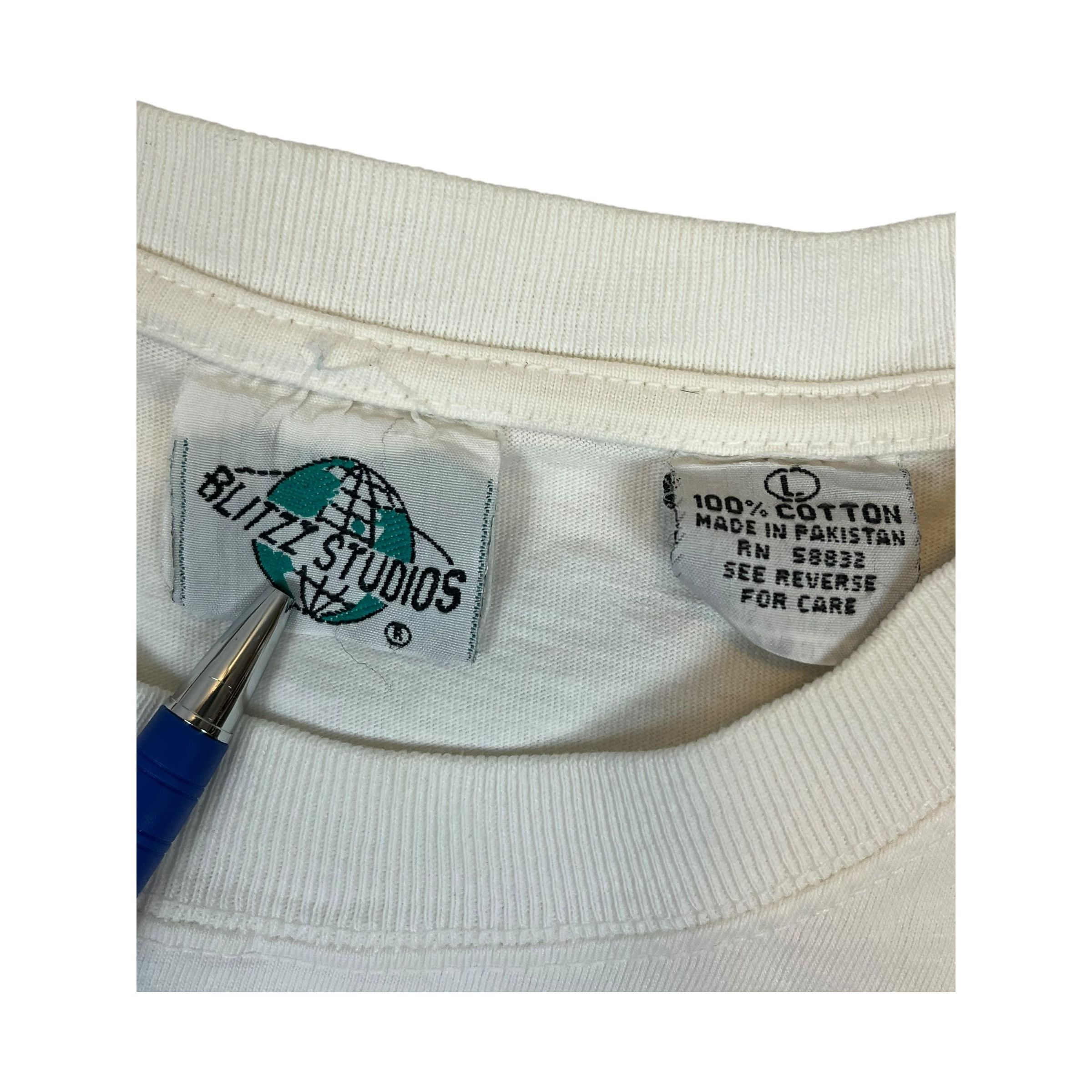 259925 (90s) Popeye Characters Cartoon Embroidered T-Shirt