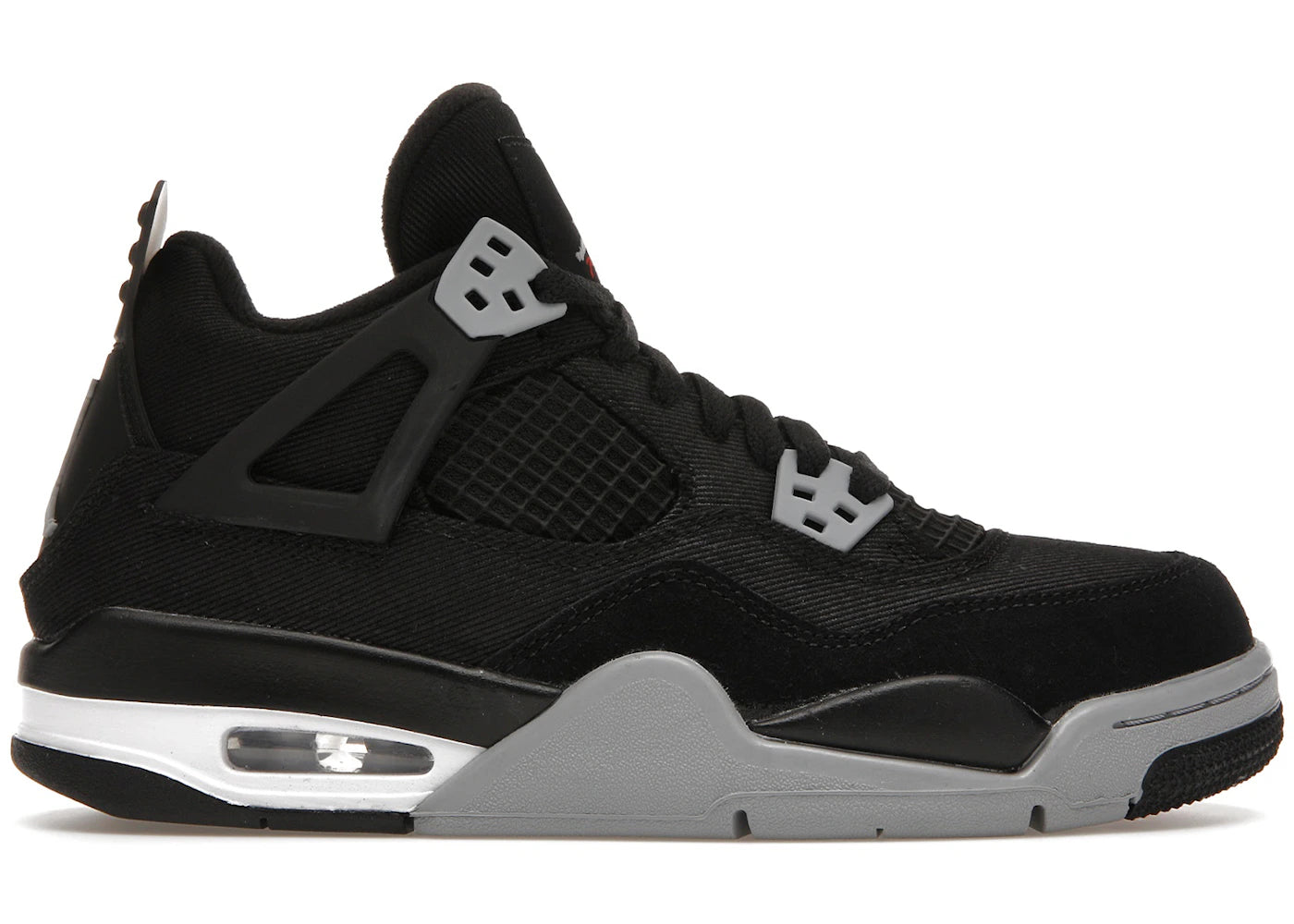 644295 Jordan 4 Retro Black Canvas (GS)