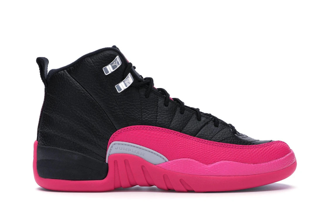 712810 Jordan 12 Retro Black Deadly Pink (GS)