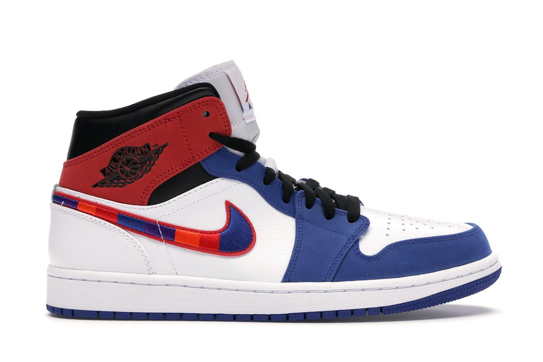 634422 Jordan 1 Mid Multi-Color Swoosh