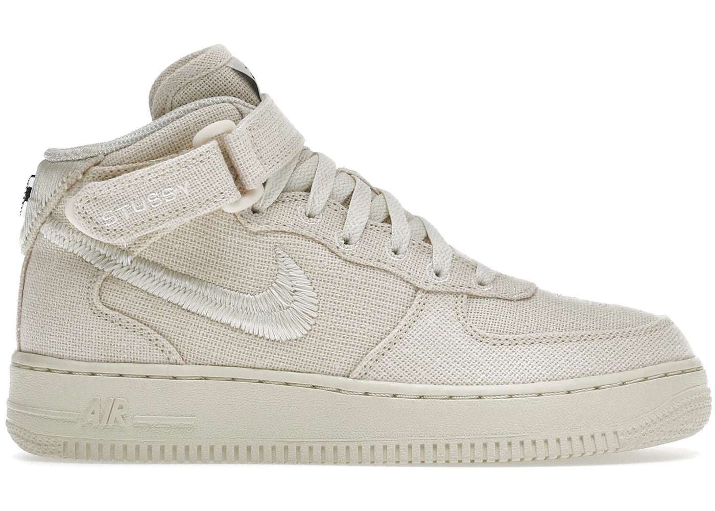 766852 Nike Air Force 1 Mid Stussy Fossil