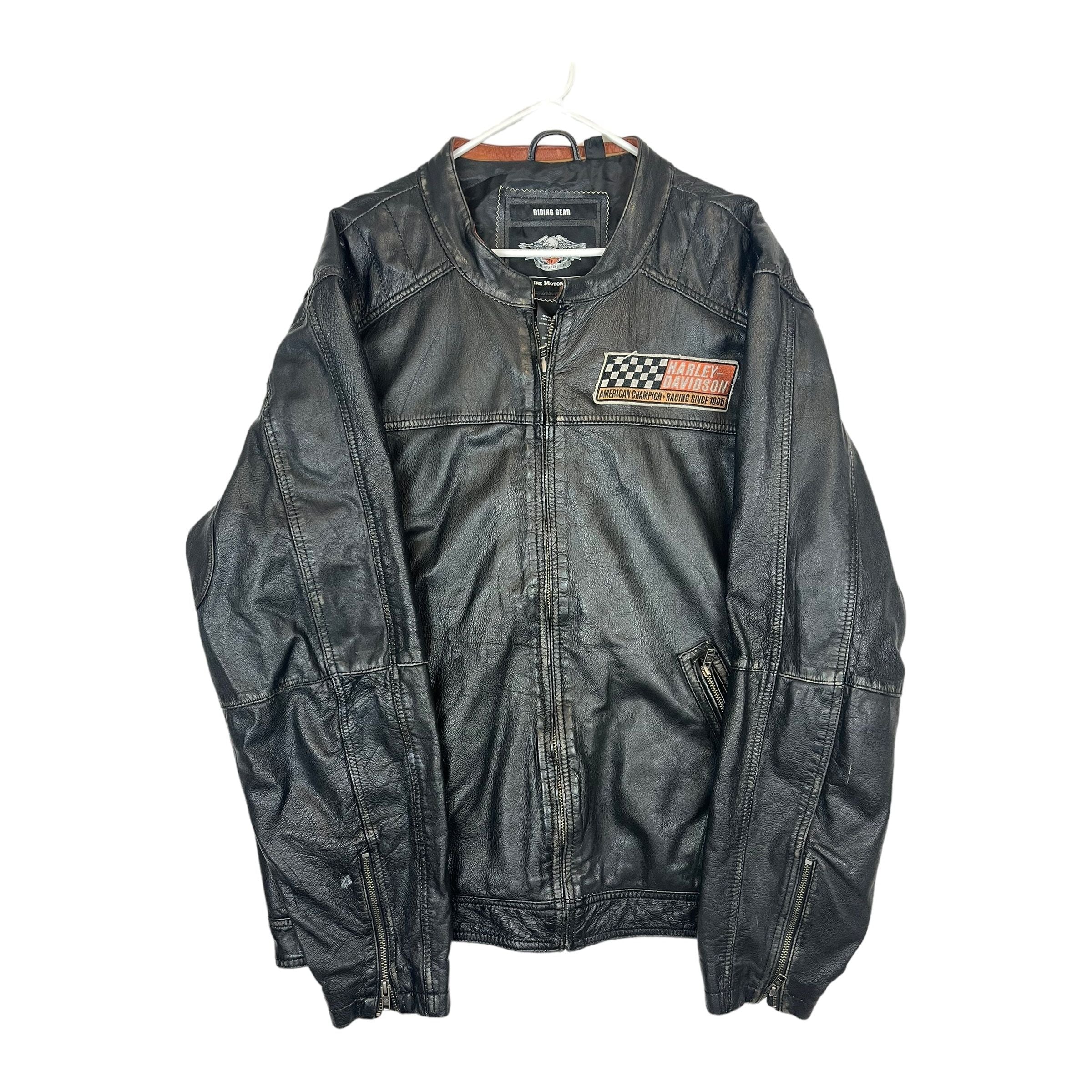 268024 (modern) Harley Davidson Motorcycle Riding Gear Leather Jacket