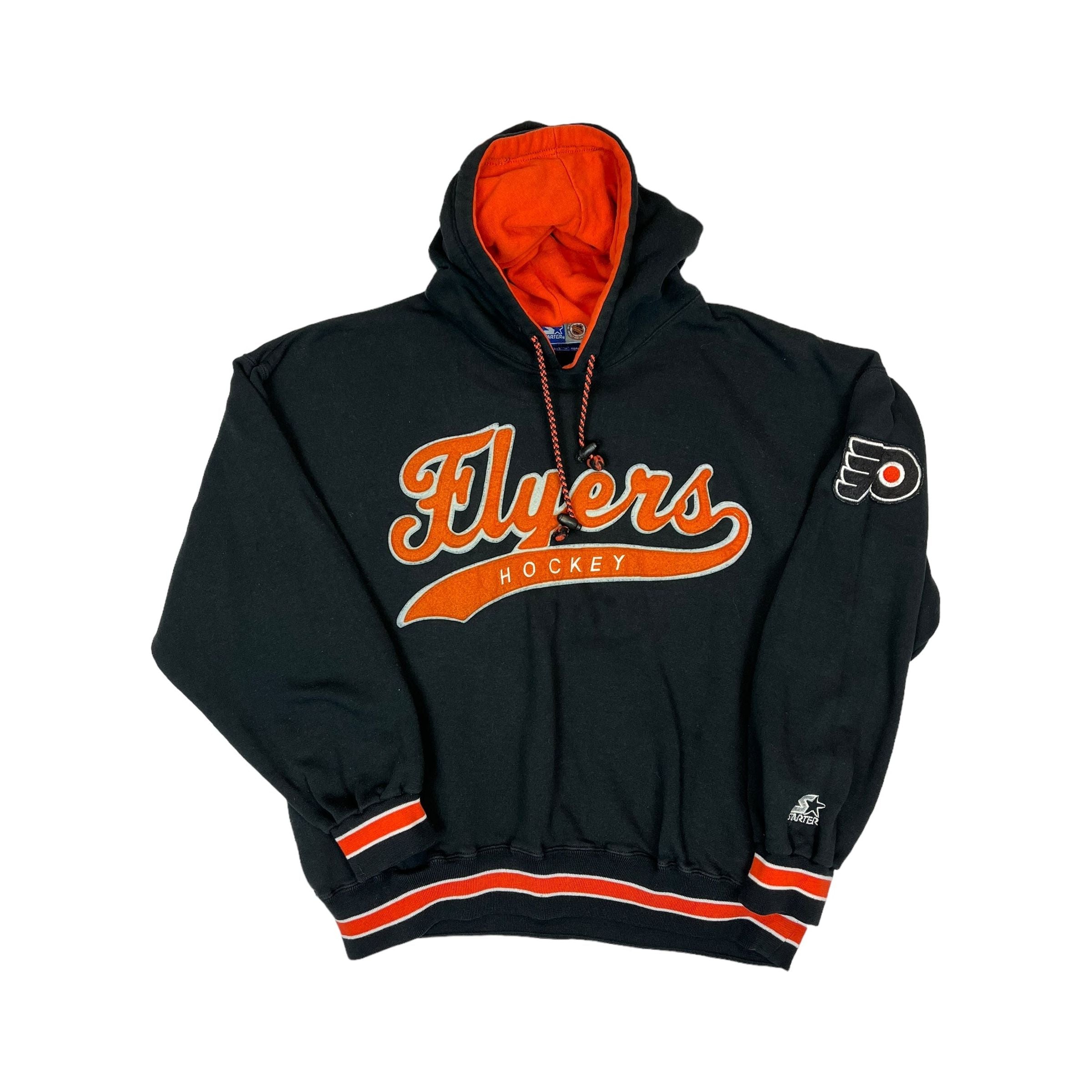 264705 (90s) Philadelphia Flyers NHL Starter Script Hoodie