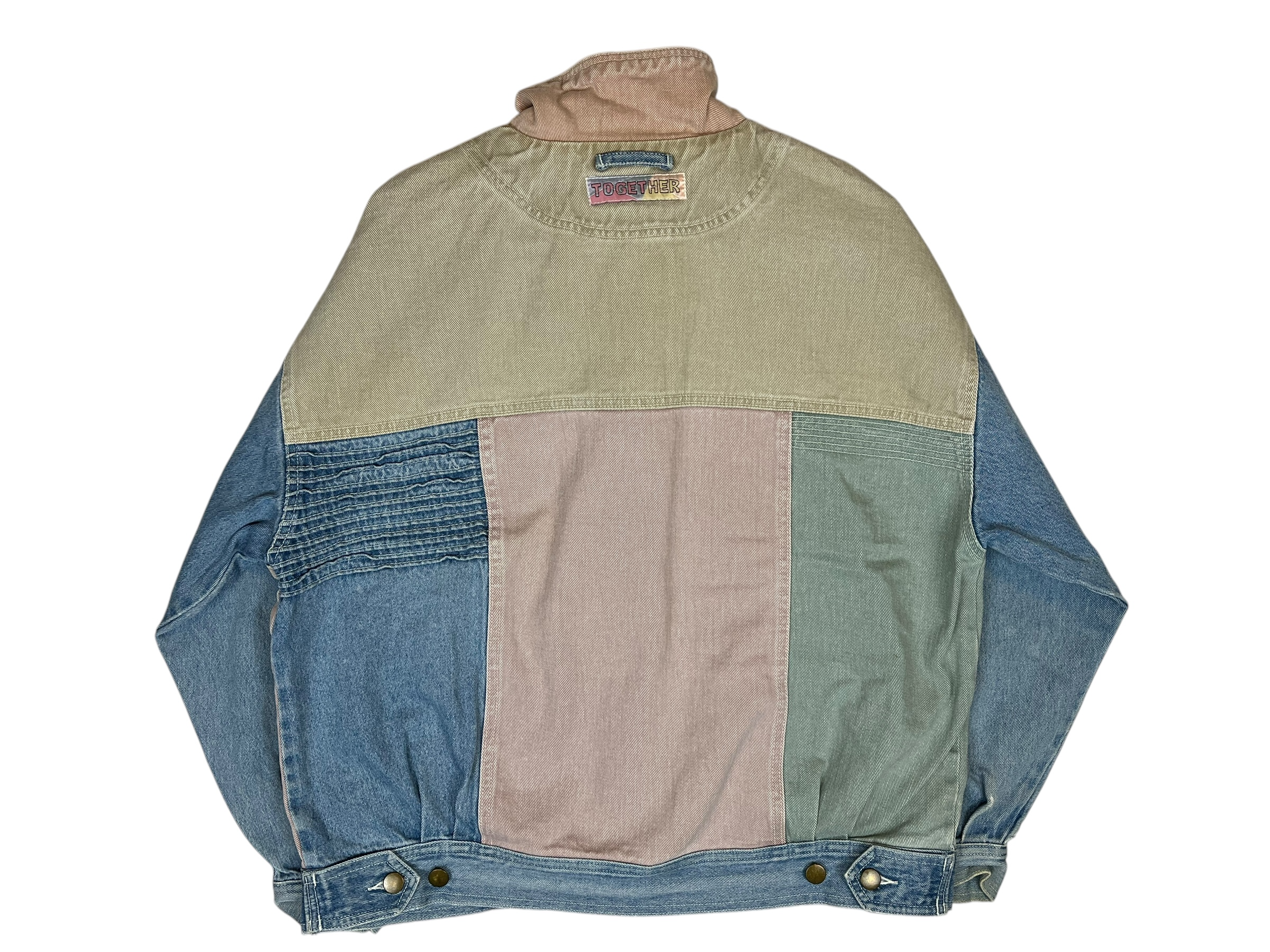 374773 (90s) Together! Patchwork Pastel Denim Jacket