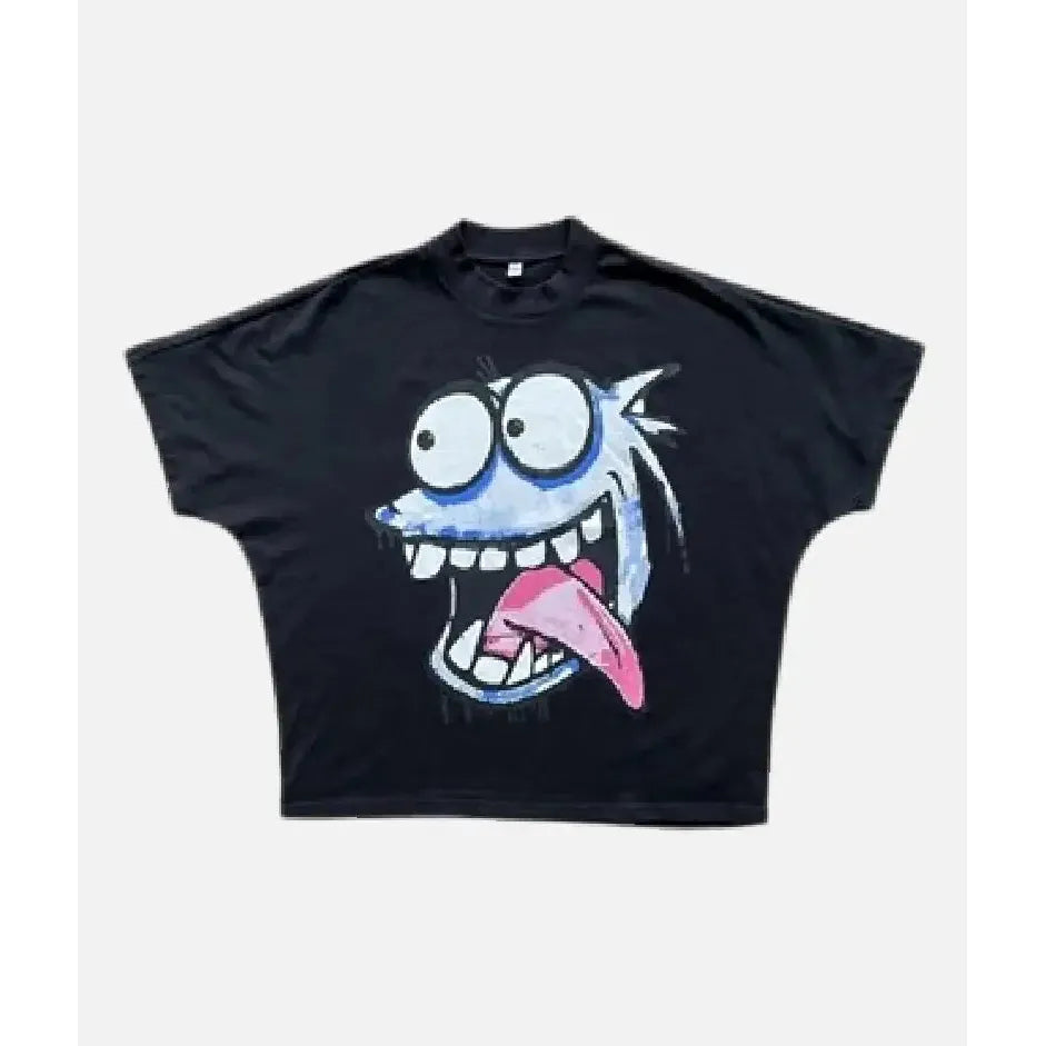 258387 Billionaire Studios Blue Dog Logo Tee White