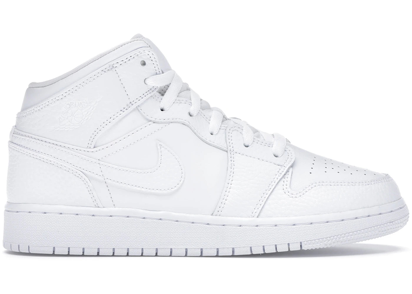 634749 Jordan 1 Mid Triple White (GS)