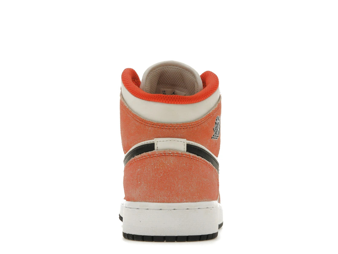 339799 Air Jordan 1 Mid SE GS 'Orange Suede'