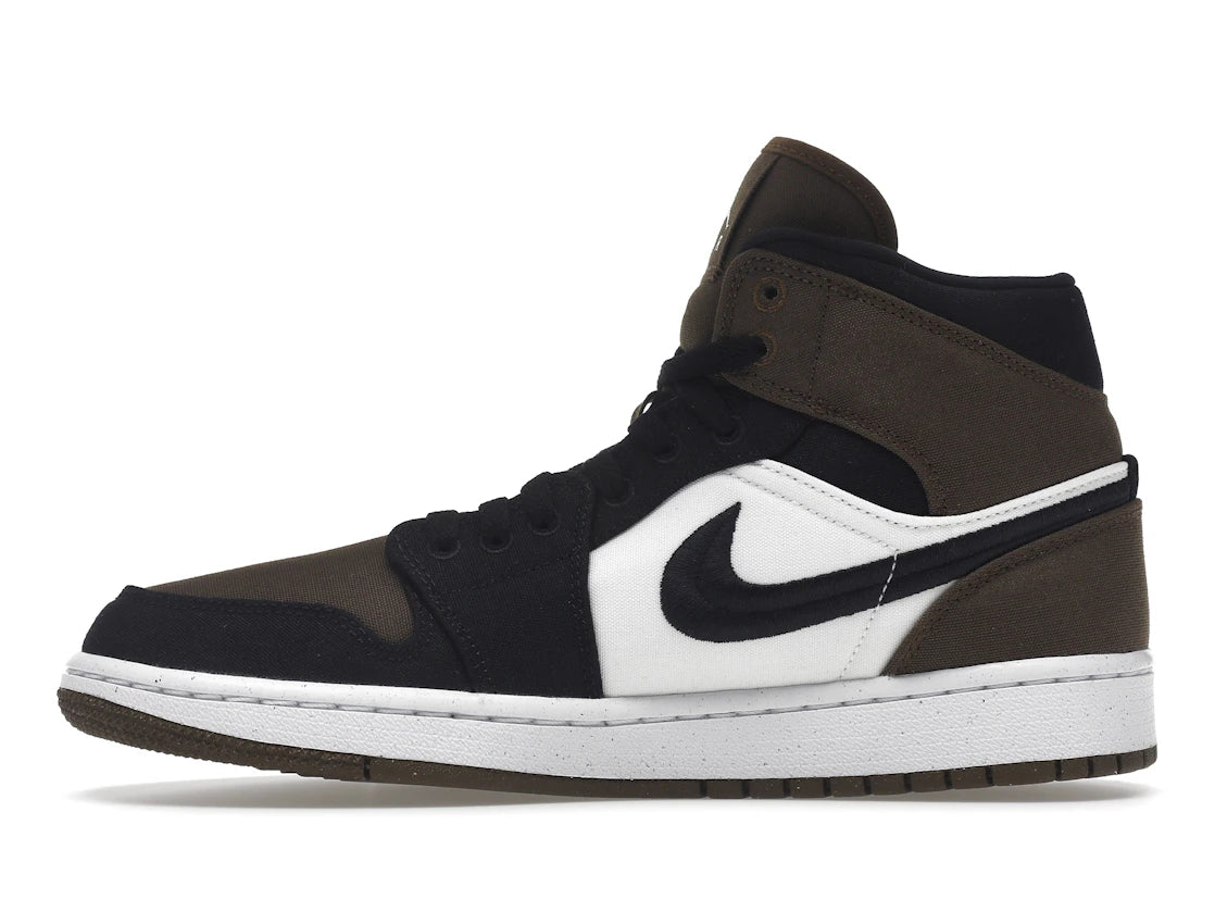 627851 Wmns Air Jordan 1 Mid SE 'Olive Toe'