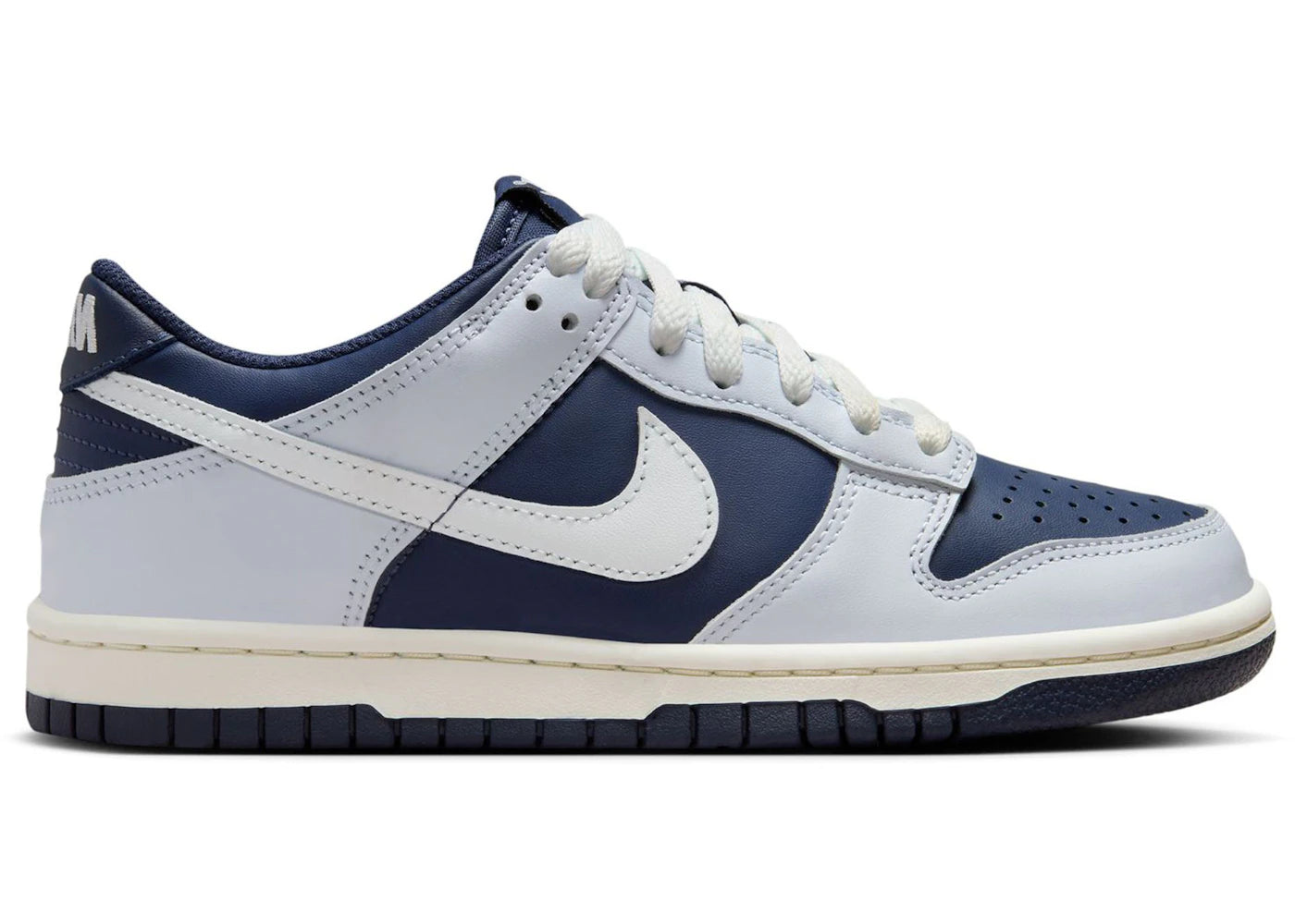 263730 Nike Dunk Low Football Grey Midnight Navy (GS)