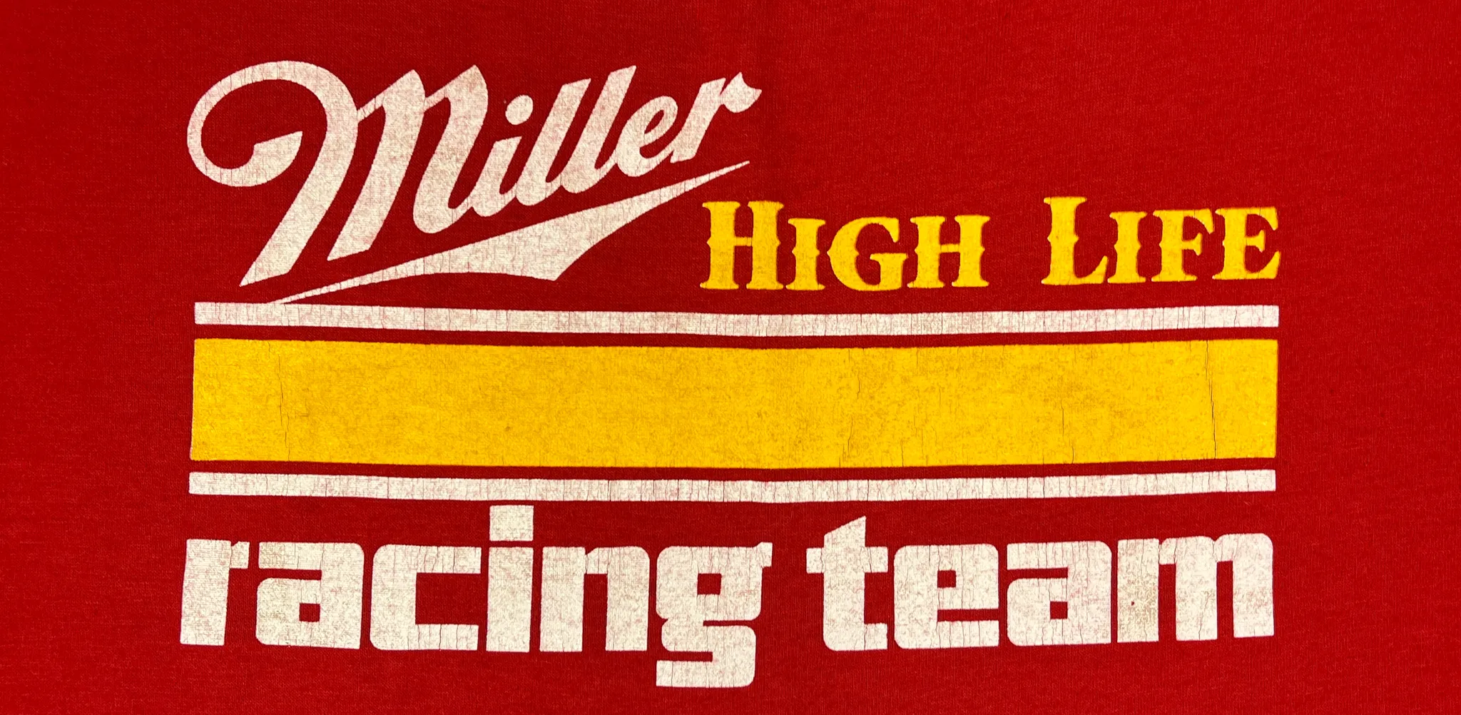 375183 (80s) Miller High Life Racing Team Beer T-Shirt