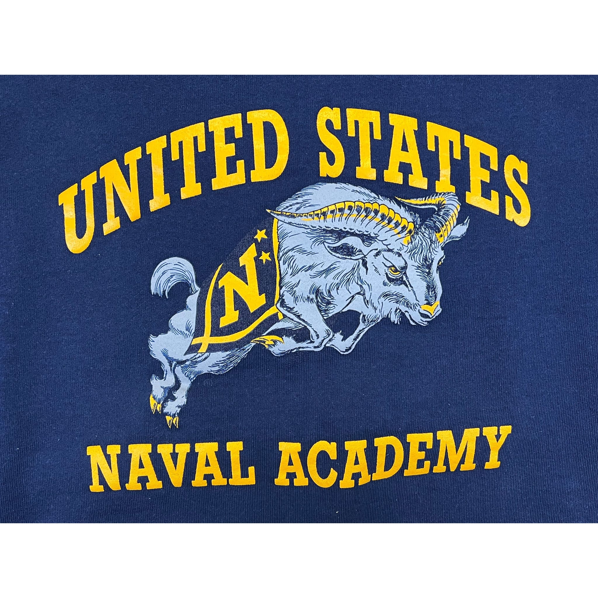 268858 (90s) United States Naval Academy Bill the Goat Navy Crewneck