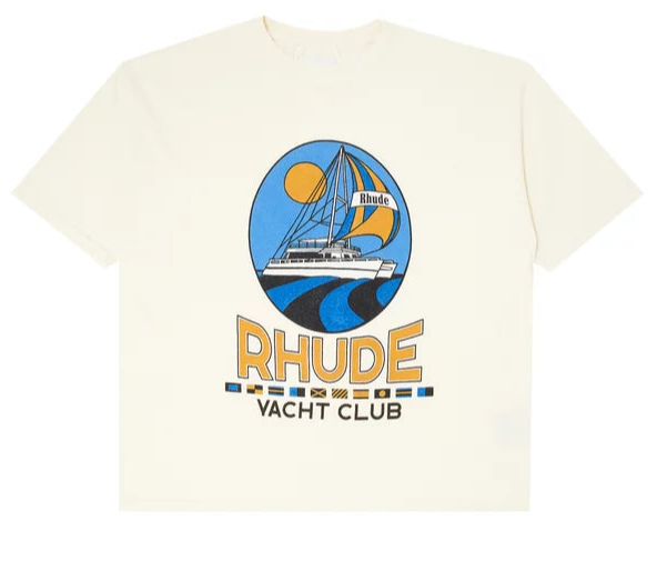 350150 Rhude Yacht Club Tee 'Vintage White'