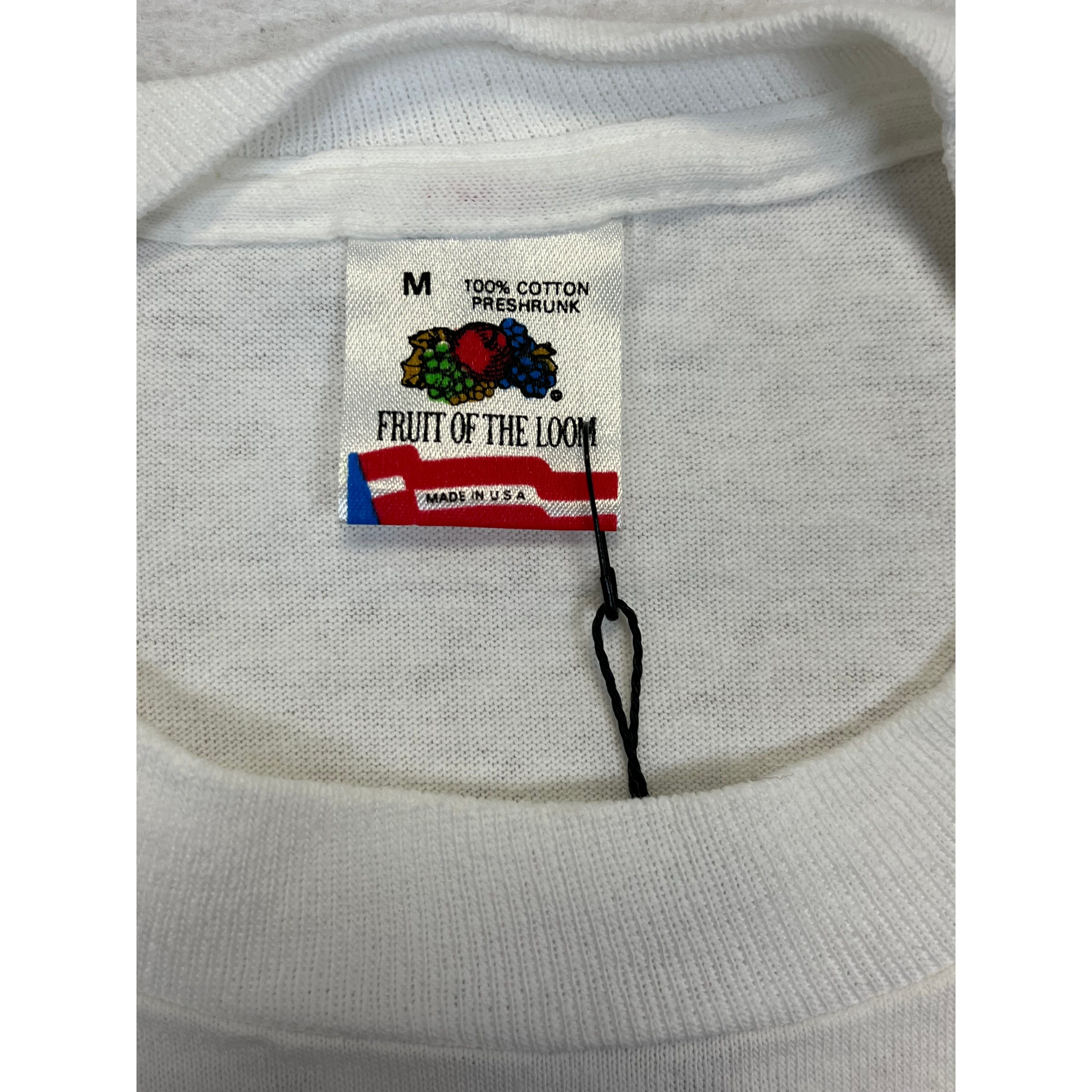 268958 (1990) Hard On It, Sprint Car Racing Double Sided White T-Shirt